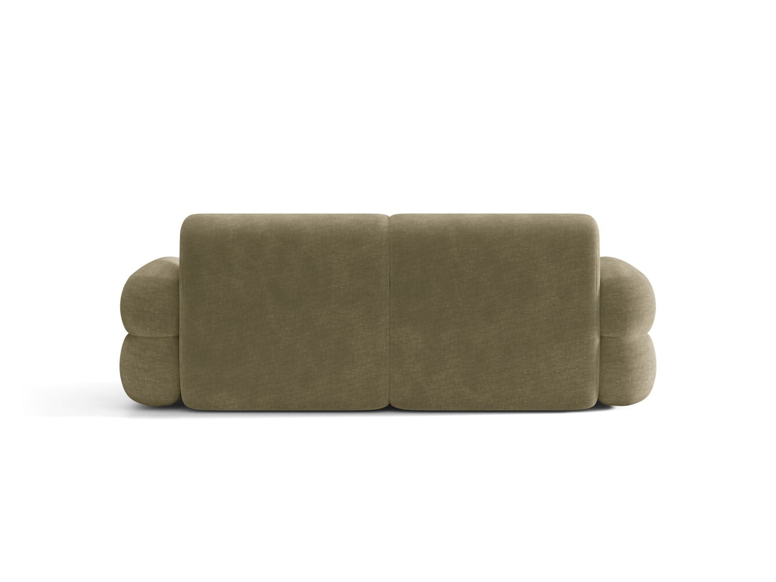 Sofa für 3 Personen NEO in olivgrünem Chenille