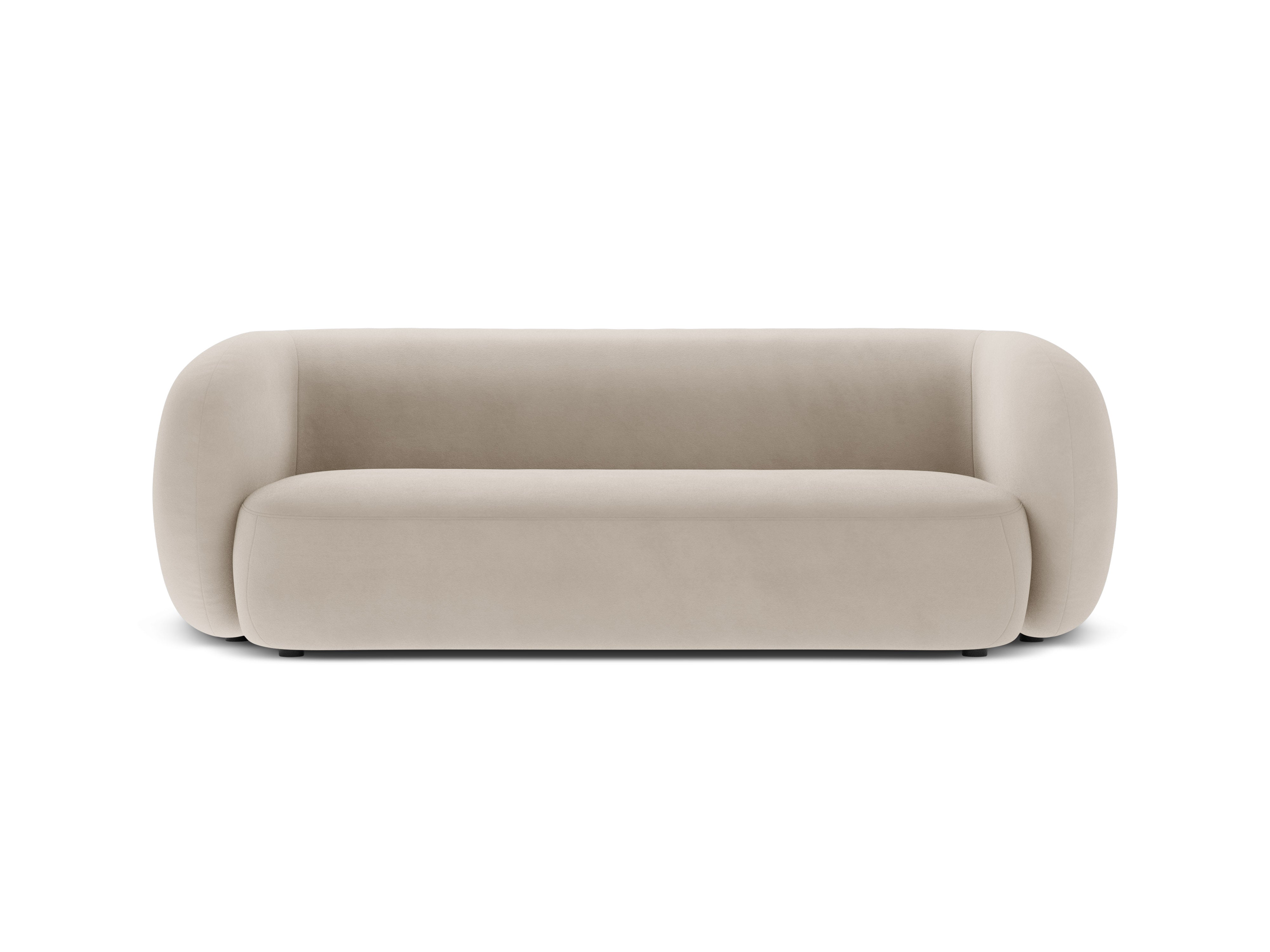 Sofa aus Samt 3-sitzig KATE beige