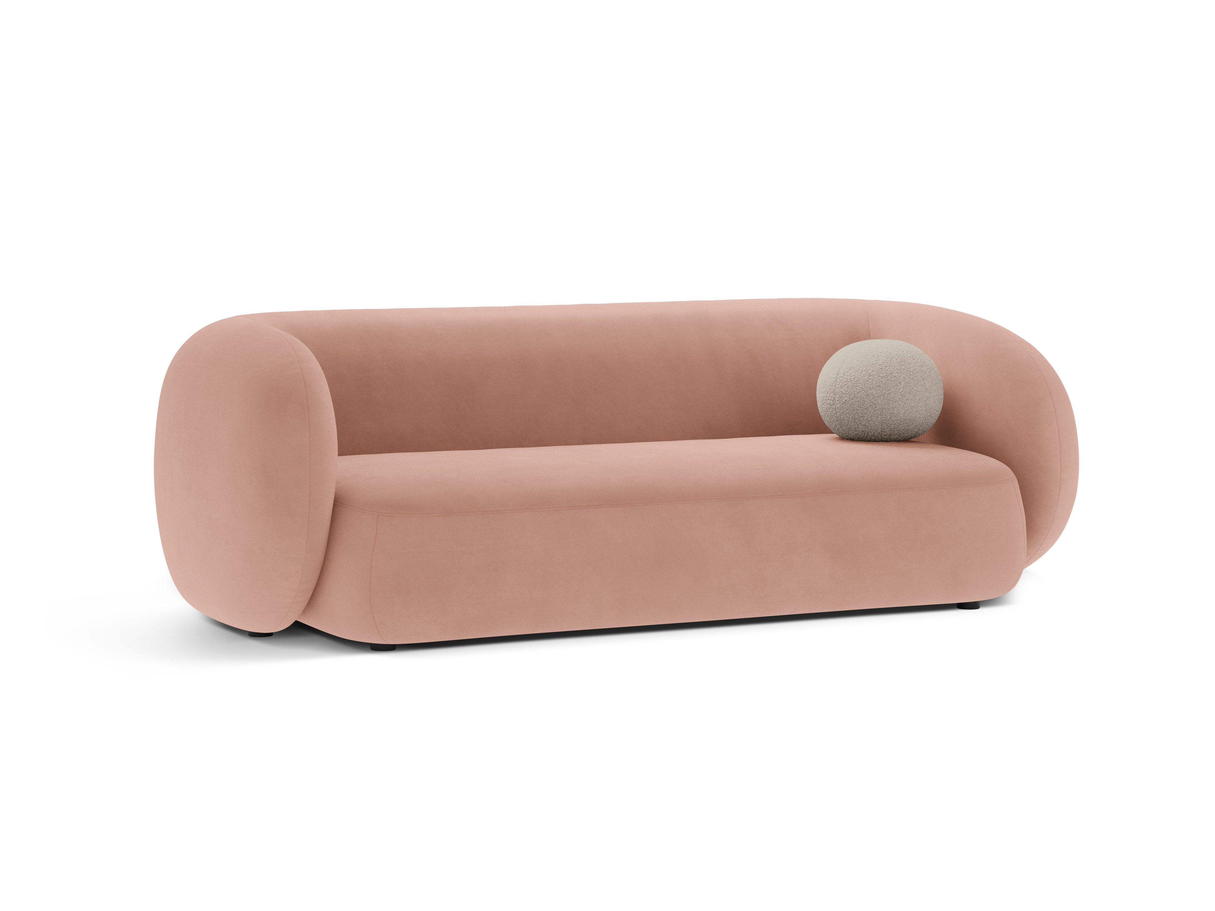 Velvet 3-Seater Sofa KATE Pink