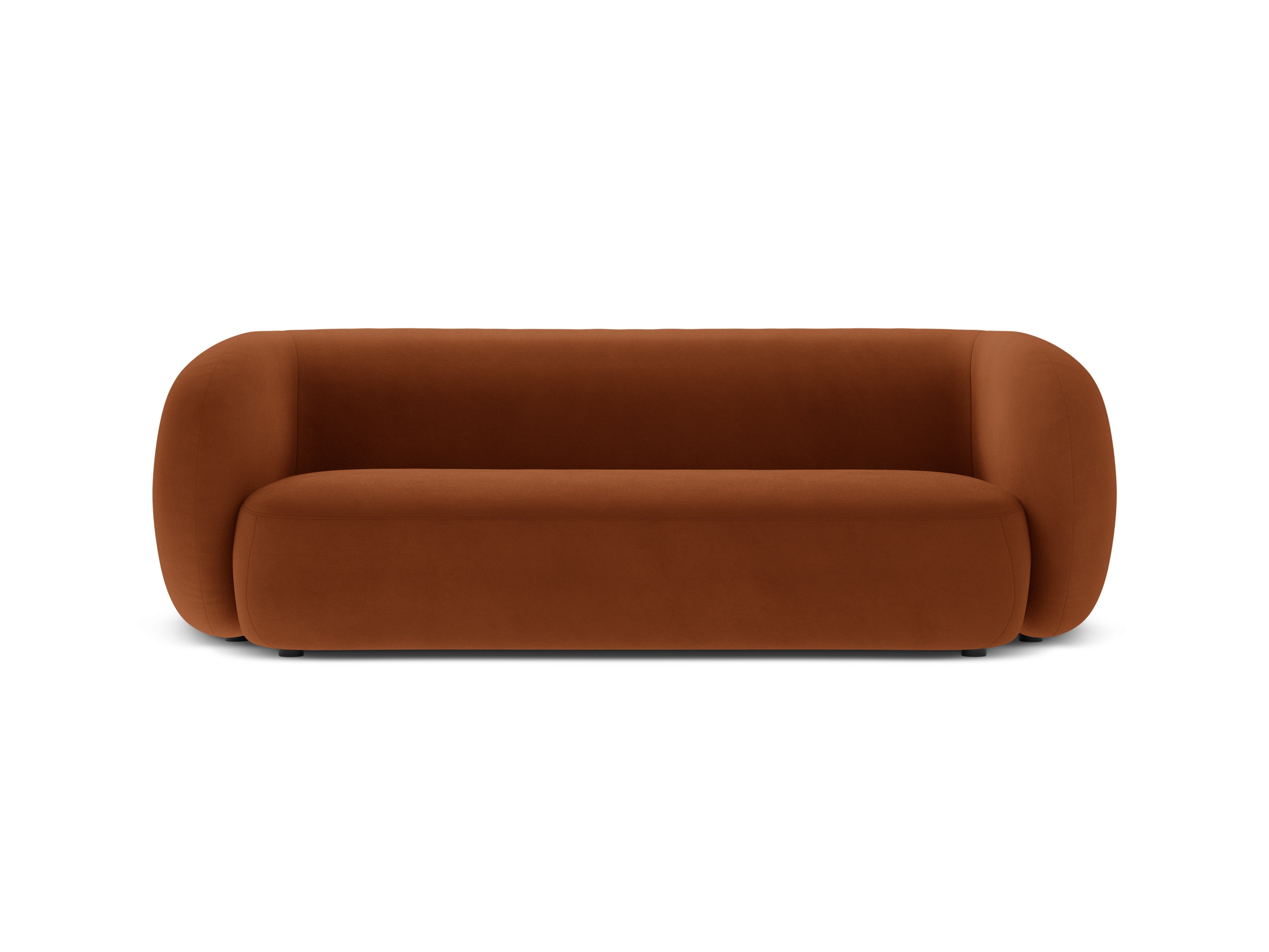 Sofa aus Samt 3-sitzig KATE terrakotta