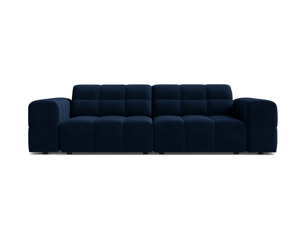 Sofa aksamitna 3-osobowa JENNIFER kobaltowy Bluvel – Micadoni