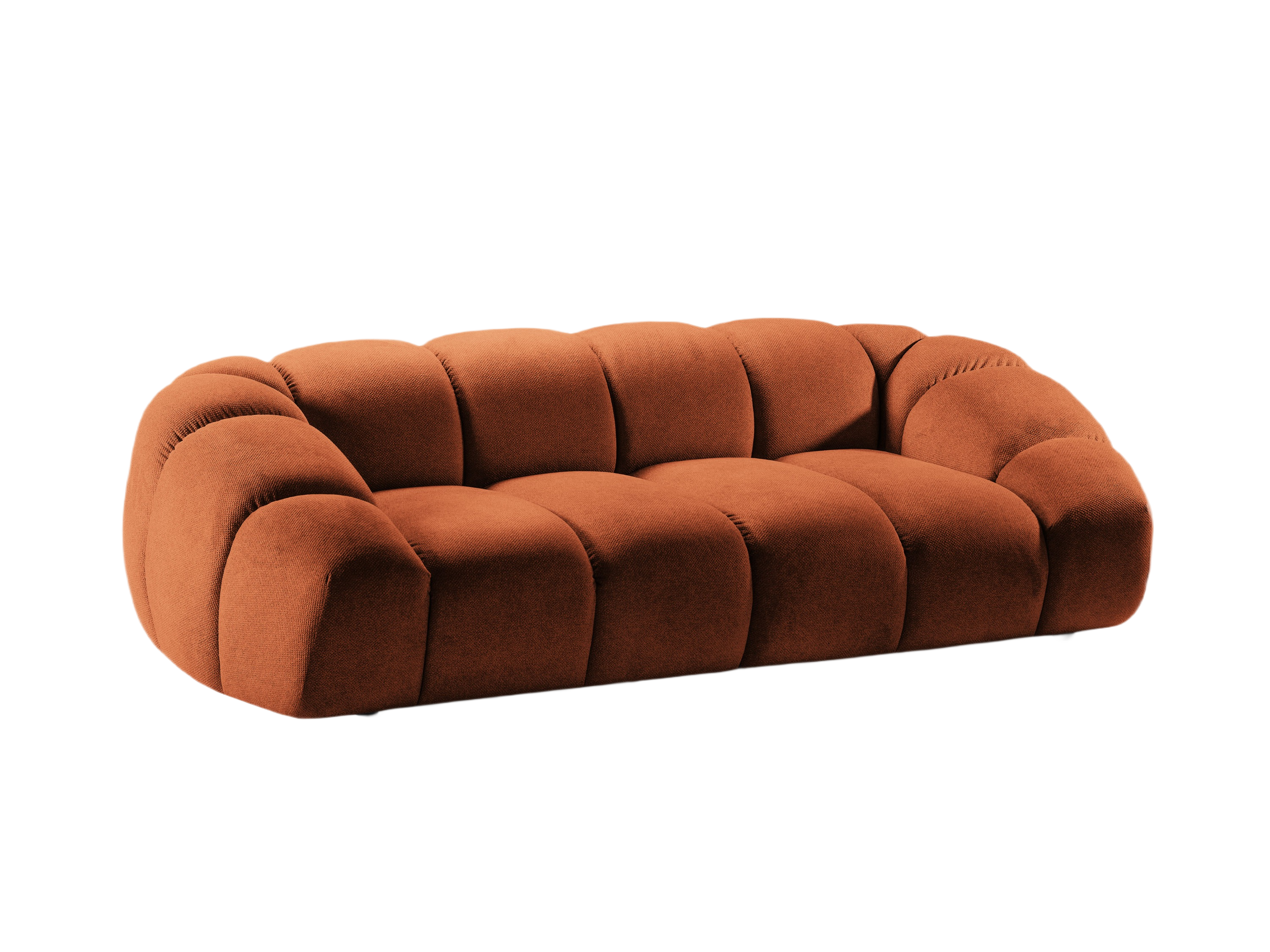 Sofa 2,5-sitzige DIANA terrakotta Chenille