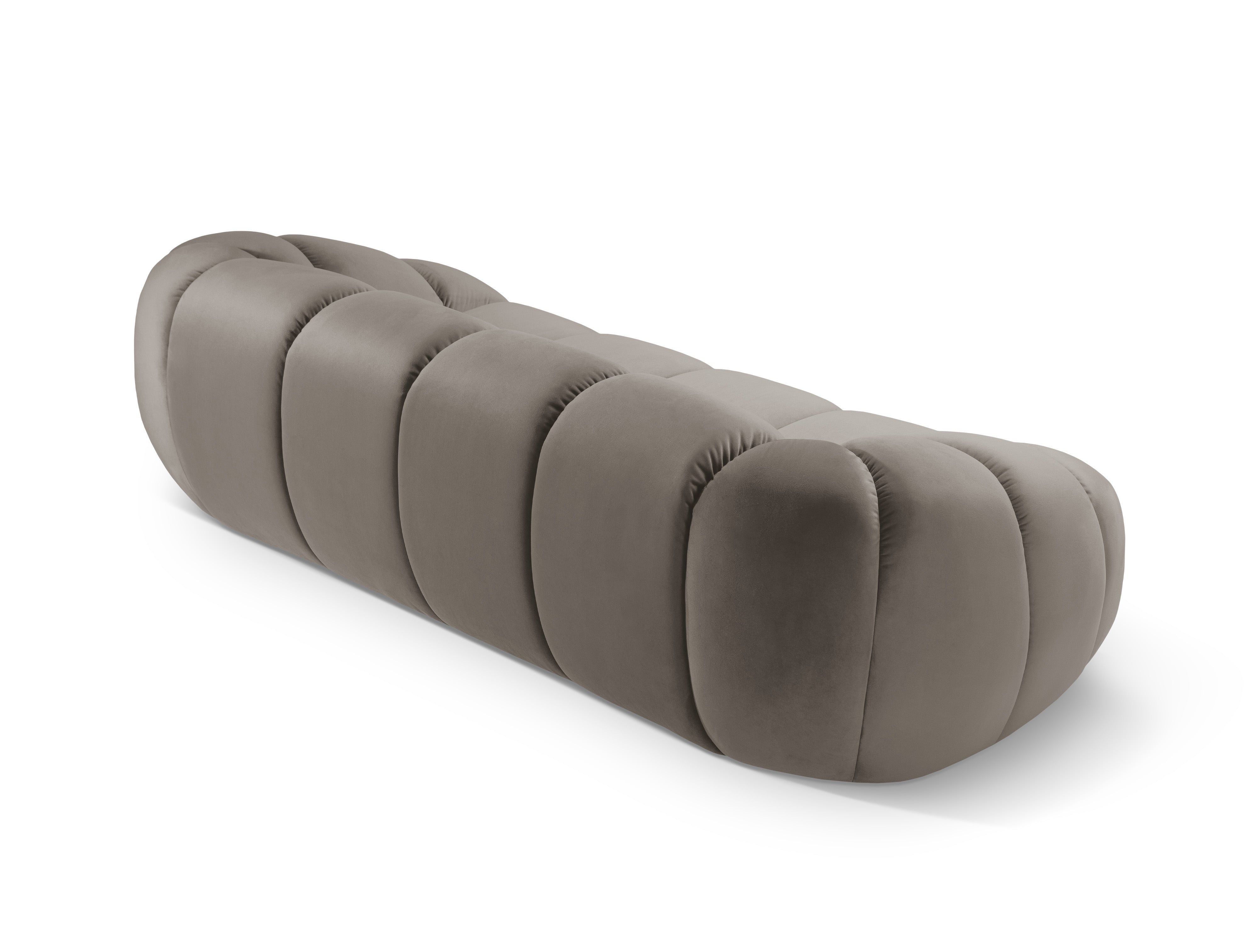 Velvet sofa 2.5-seater DIANA gray-brown