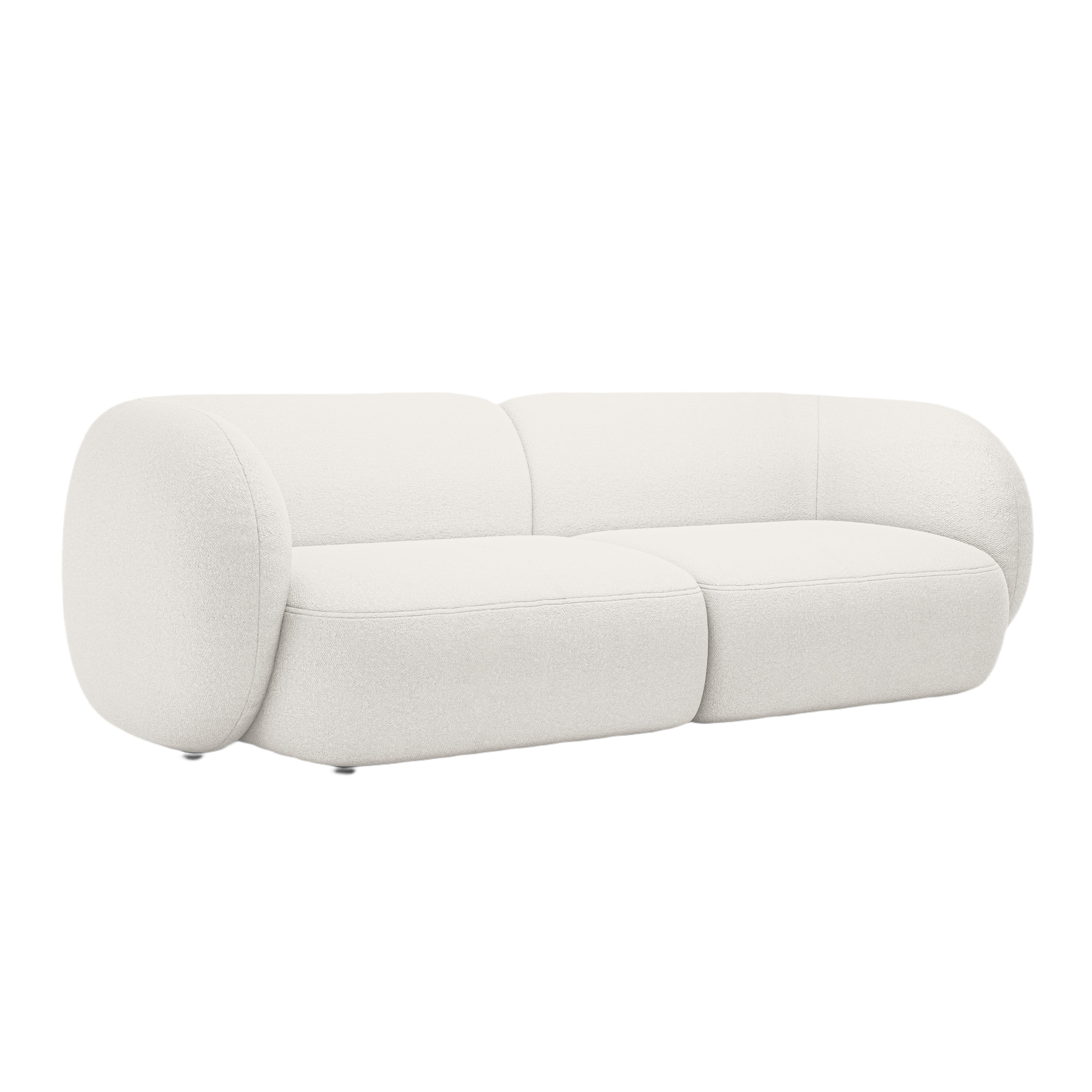 Sofa für 4 Personen KATE weiß Boucle