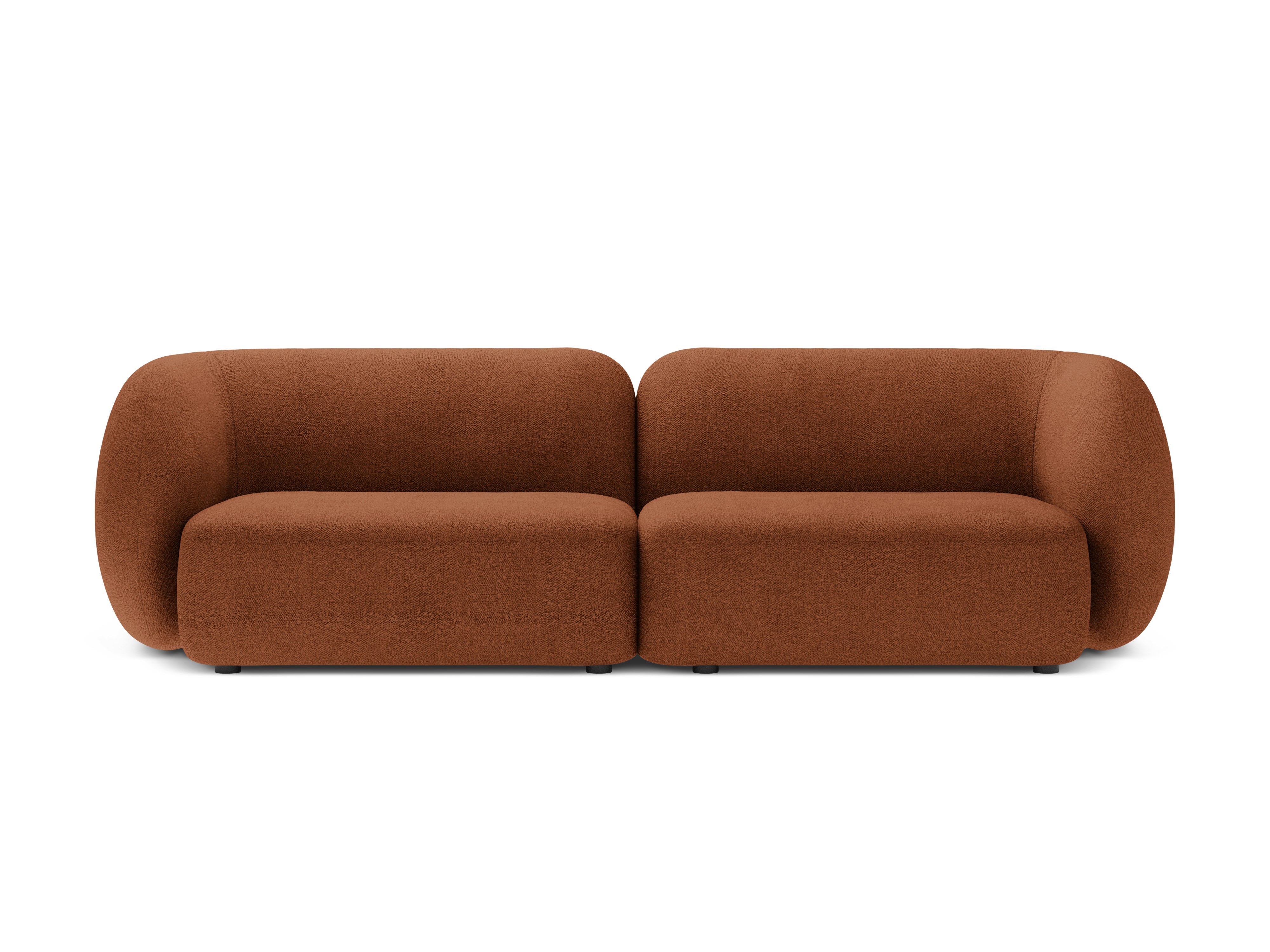 KATE terracotta boucle 4-seater sofa