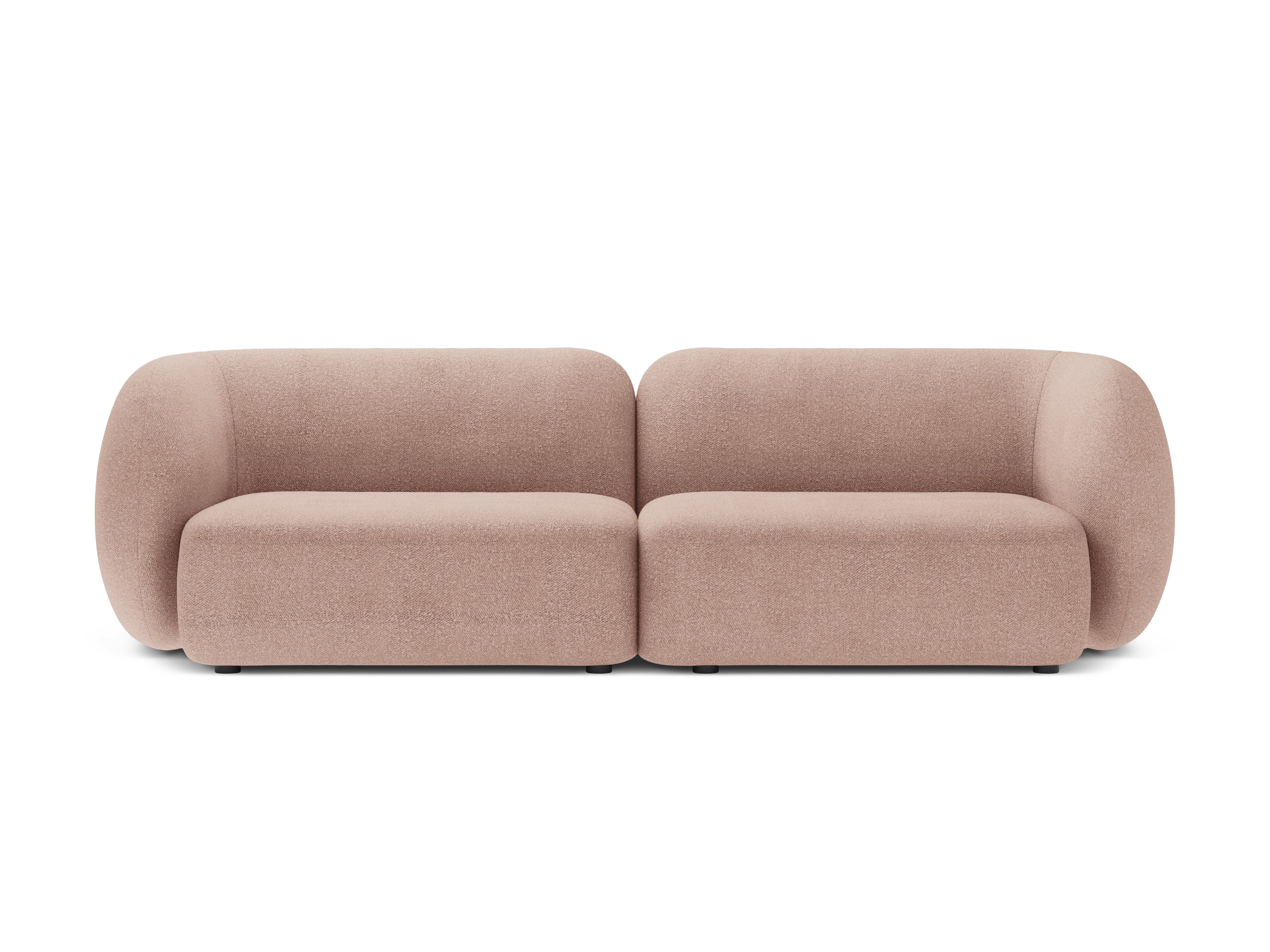 Sofa für 4 Personen KATE rosa Boucle