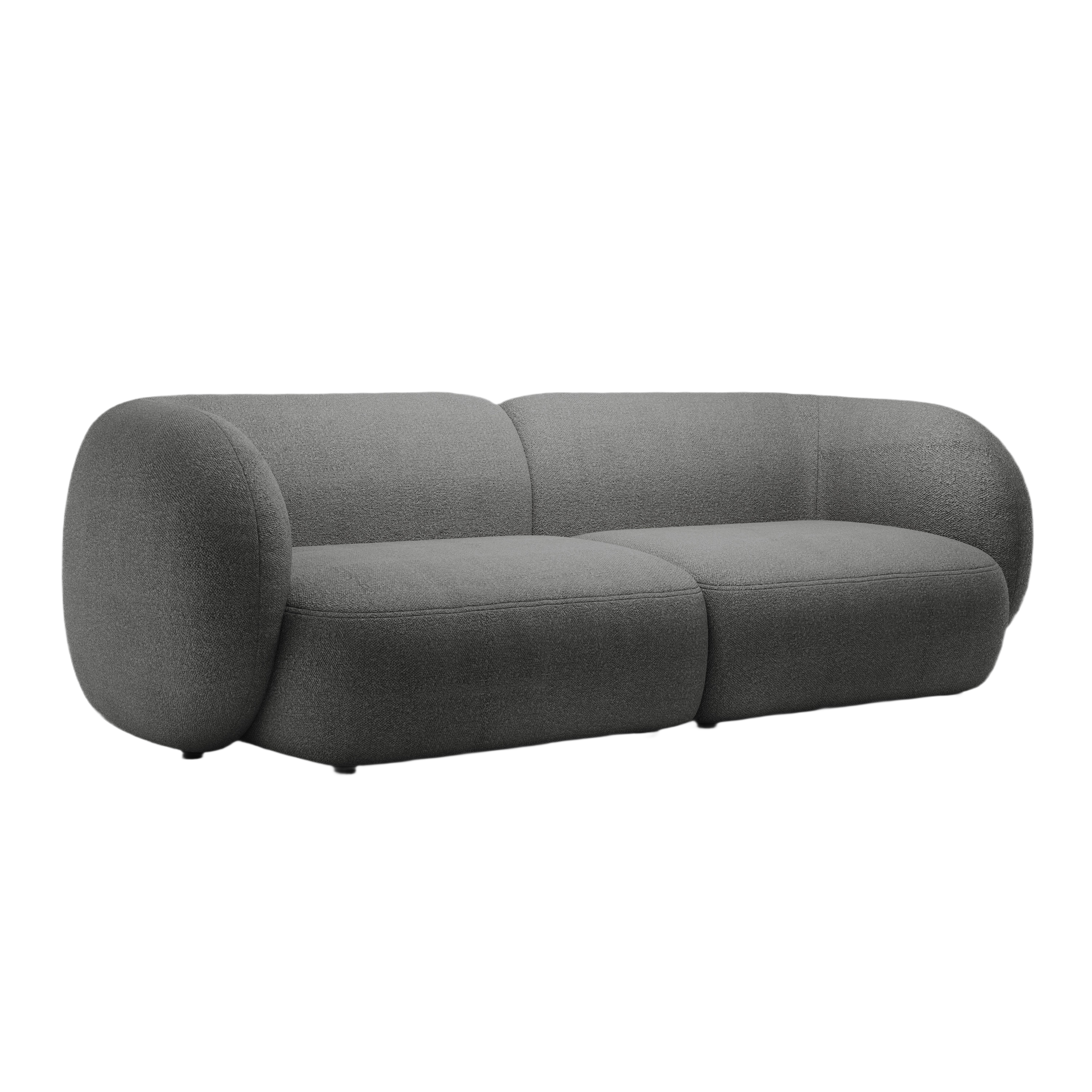 Sofa für 4 Personen KATE dunkelgrau Boucle