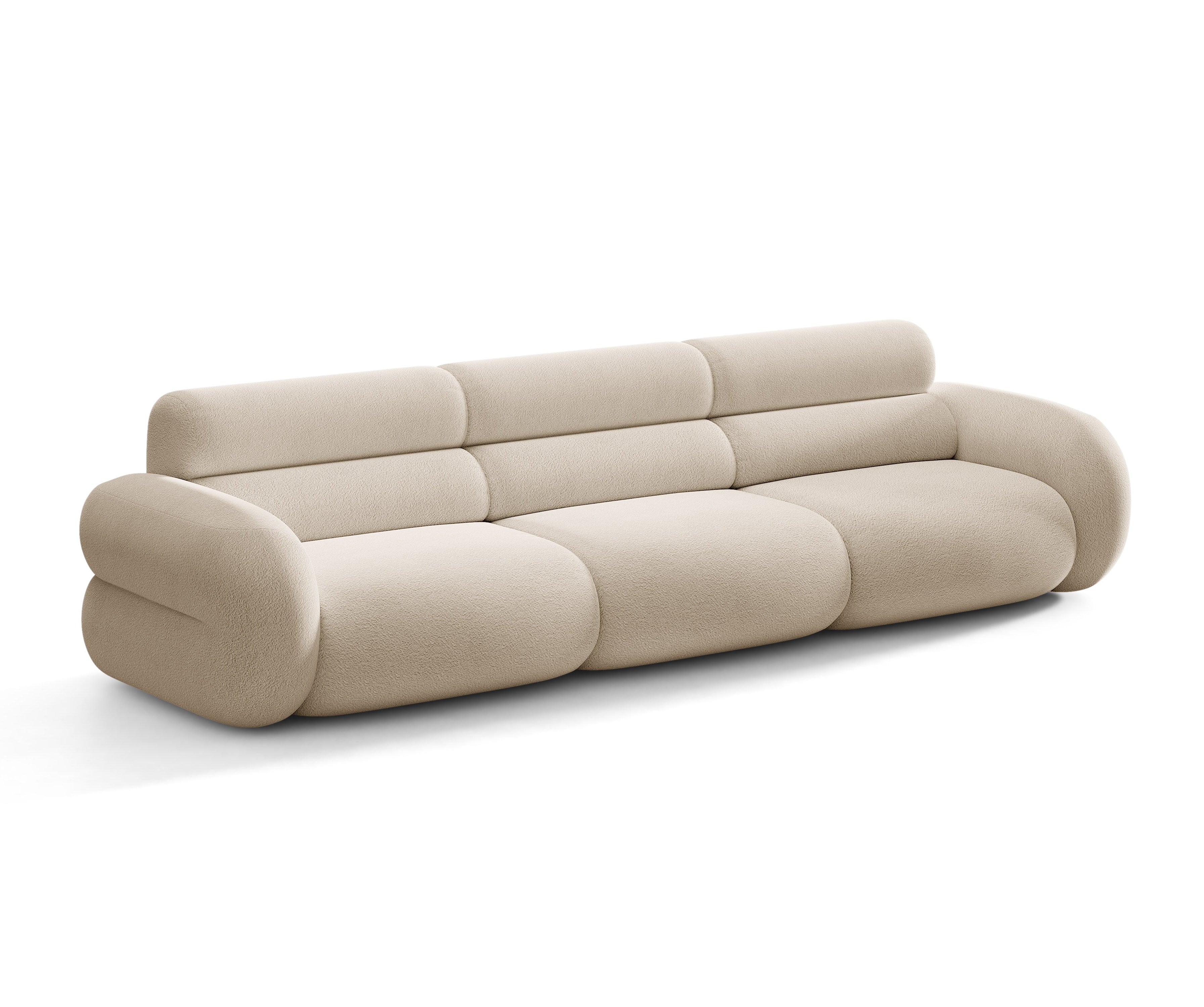 Sofa für 4 Personen NEO in beigem Boucle