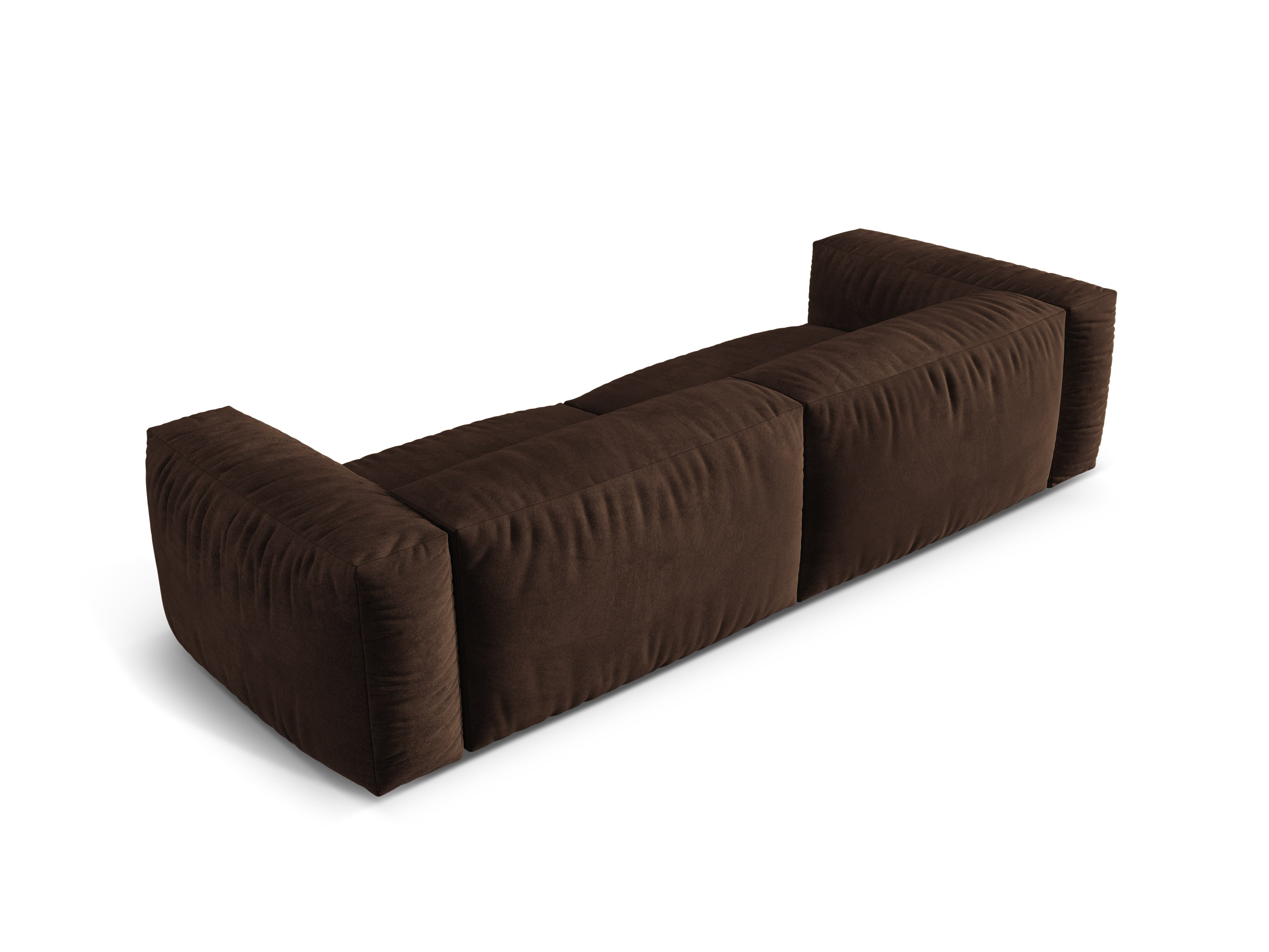 Sofa aksamitna 4-osobowa MARTINA czekoladowy
