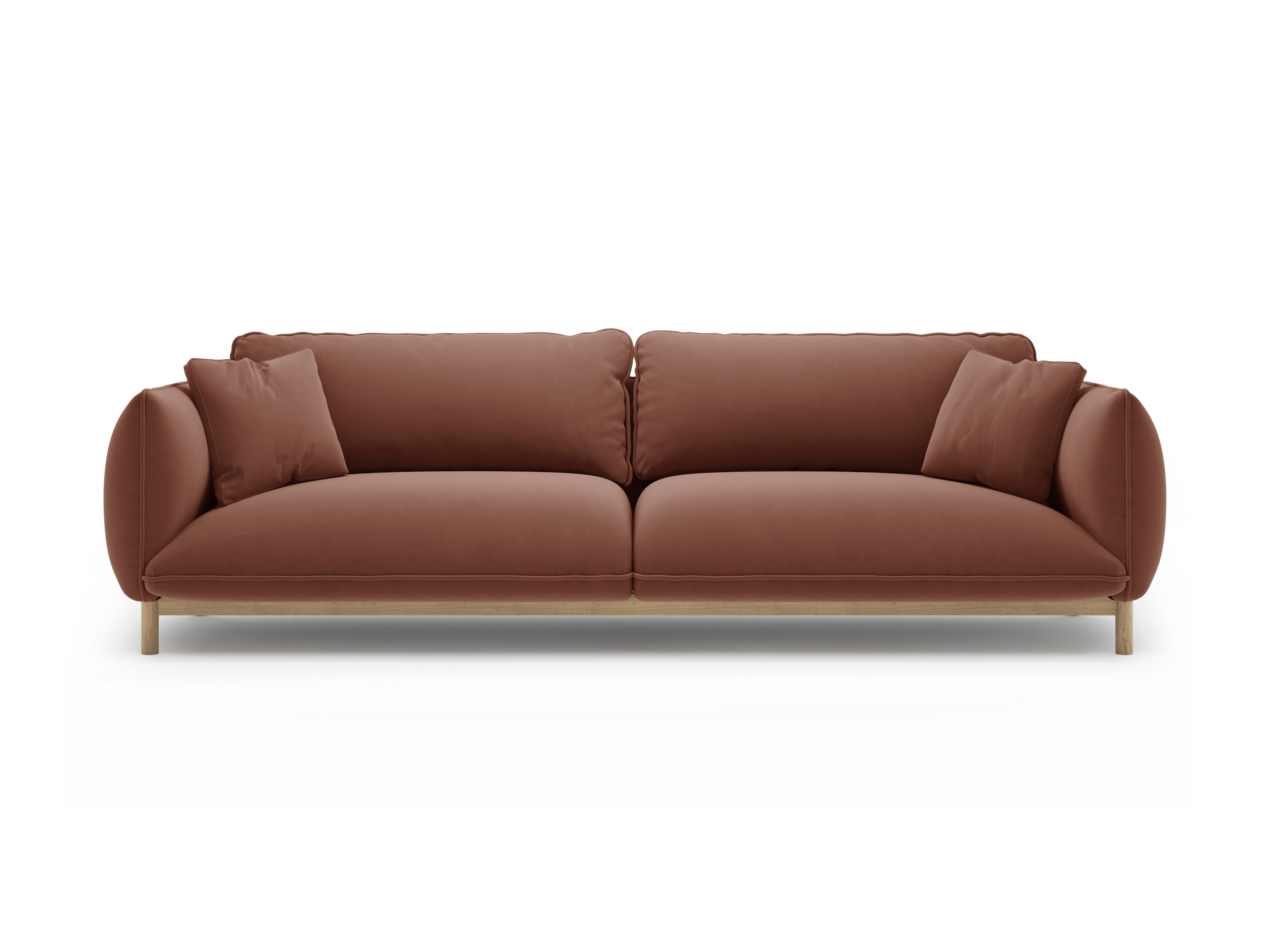 Velvet sofa for 4 people ADA cuoio