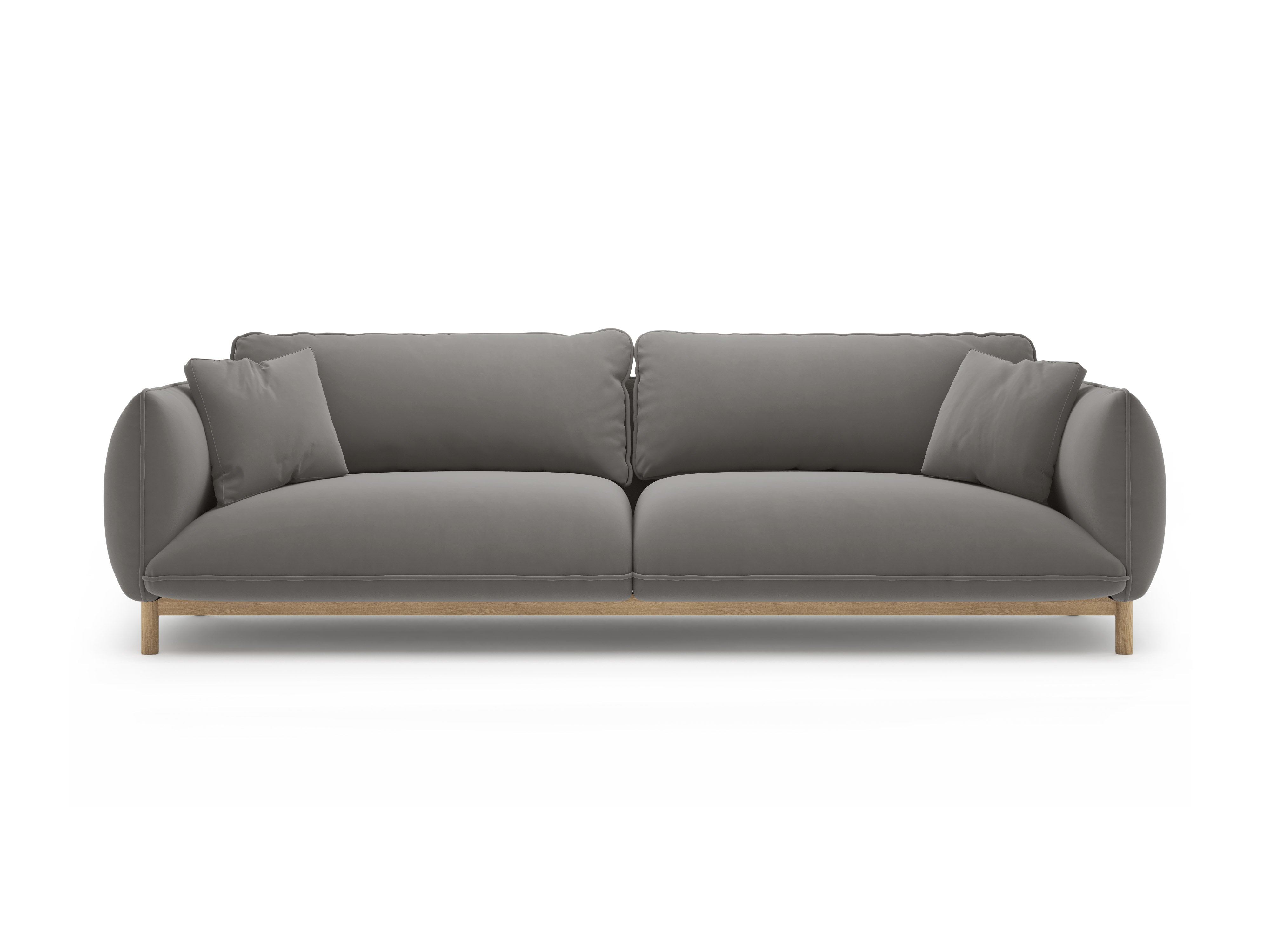 ADA gray velvet sofa for 4 people
