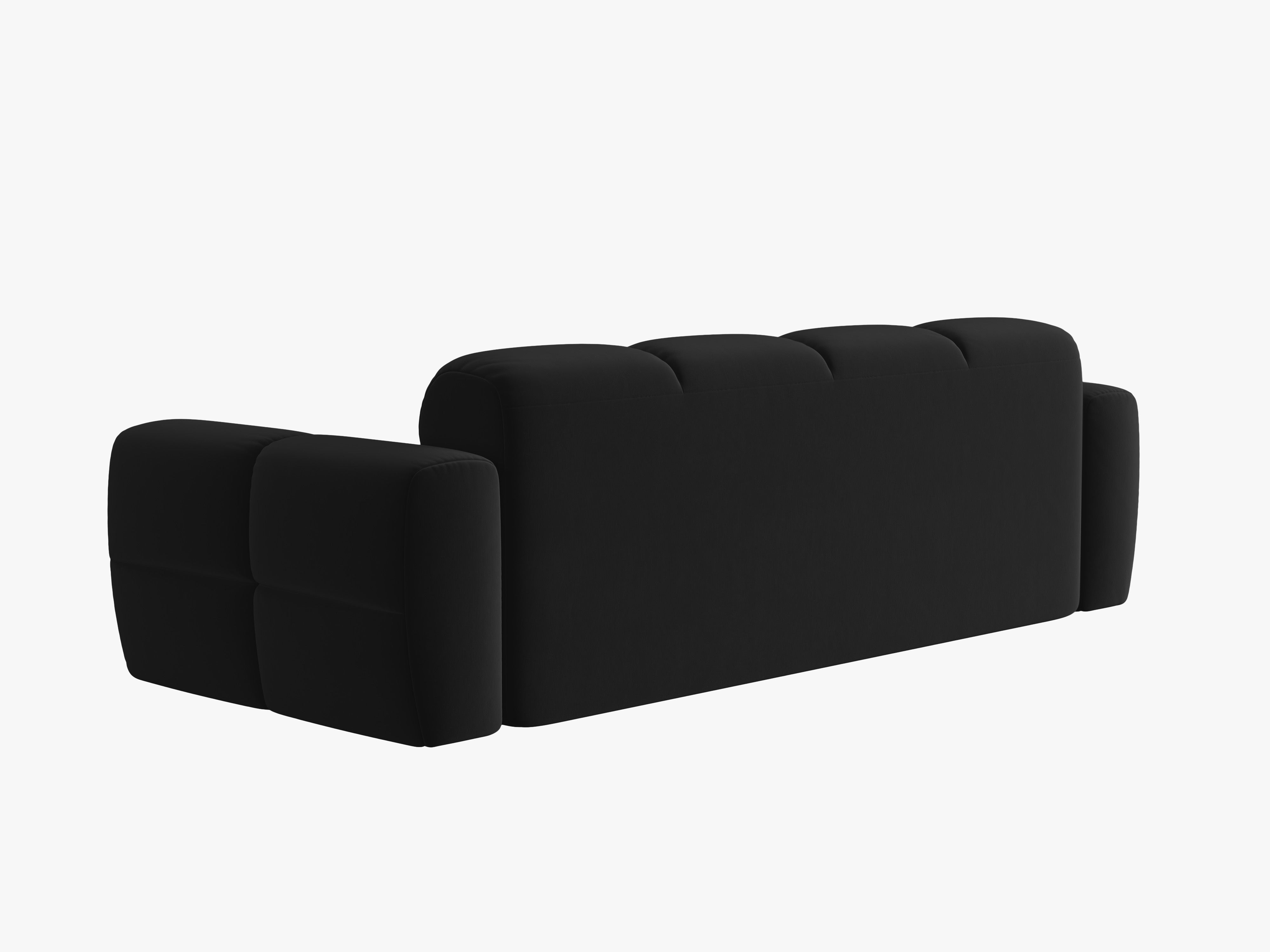Samtsofa für 4 Personen LISA schwarz [Monika] [Julia spr]