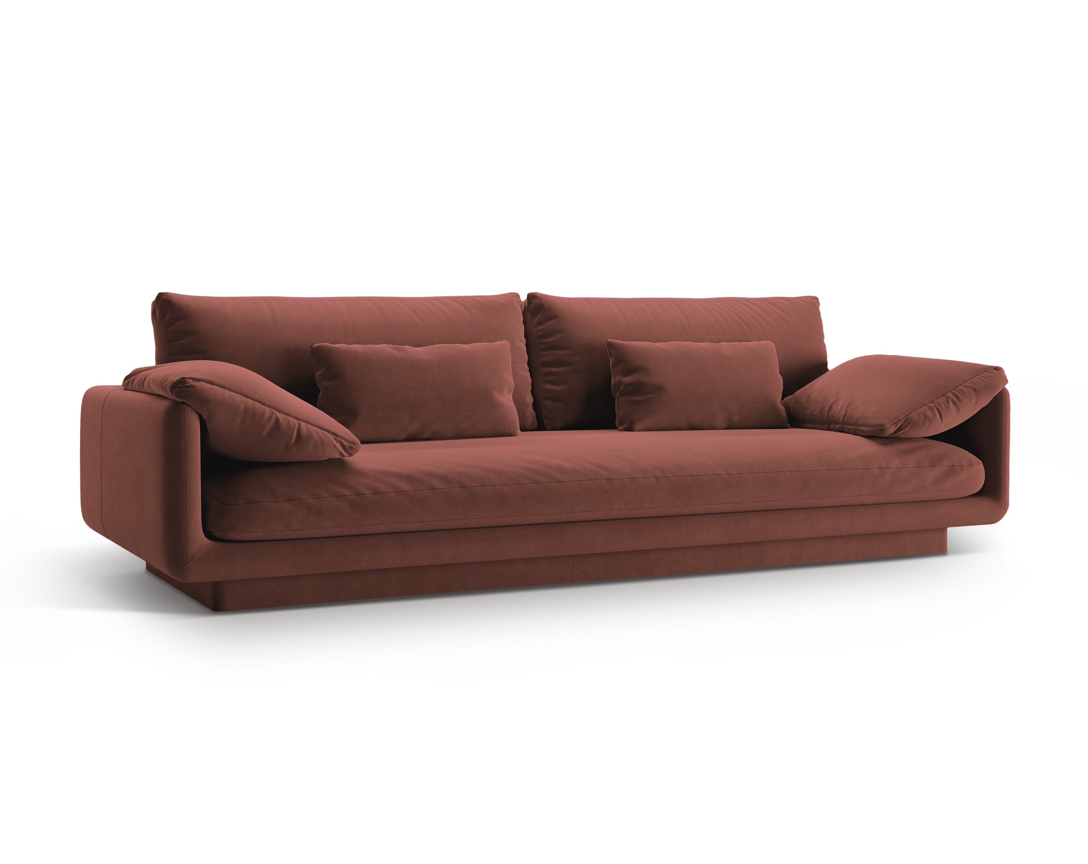 Sofa aksamitna 4-osobowa TORINO cuoio