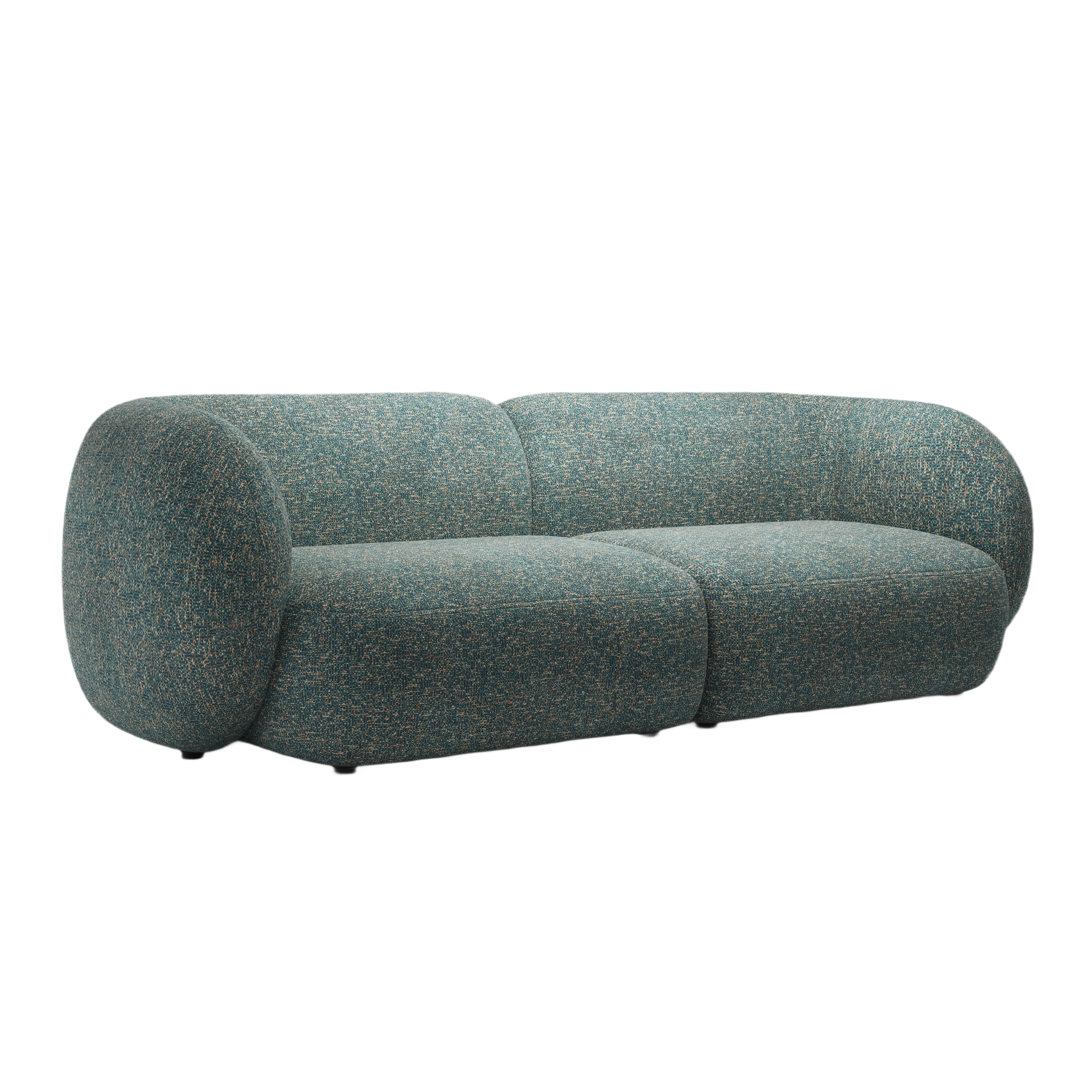 Sofa für 4 Personen KATE blauer Melange