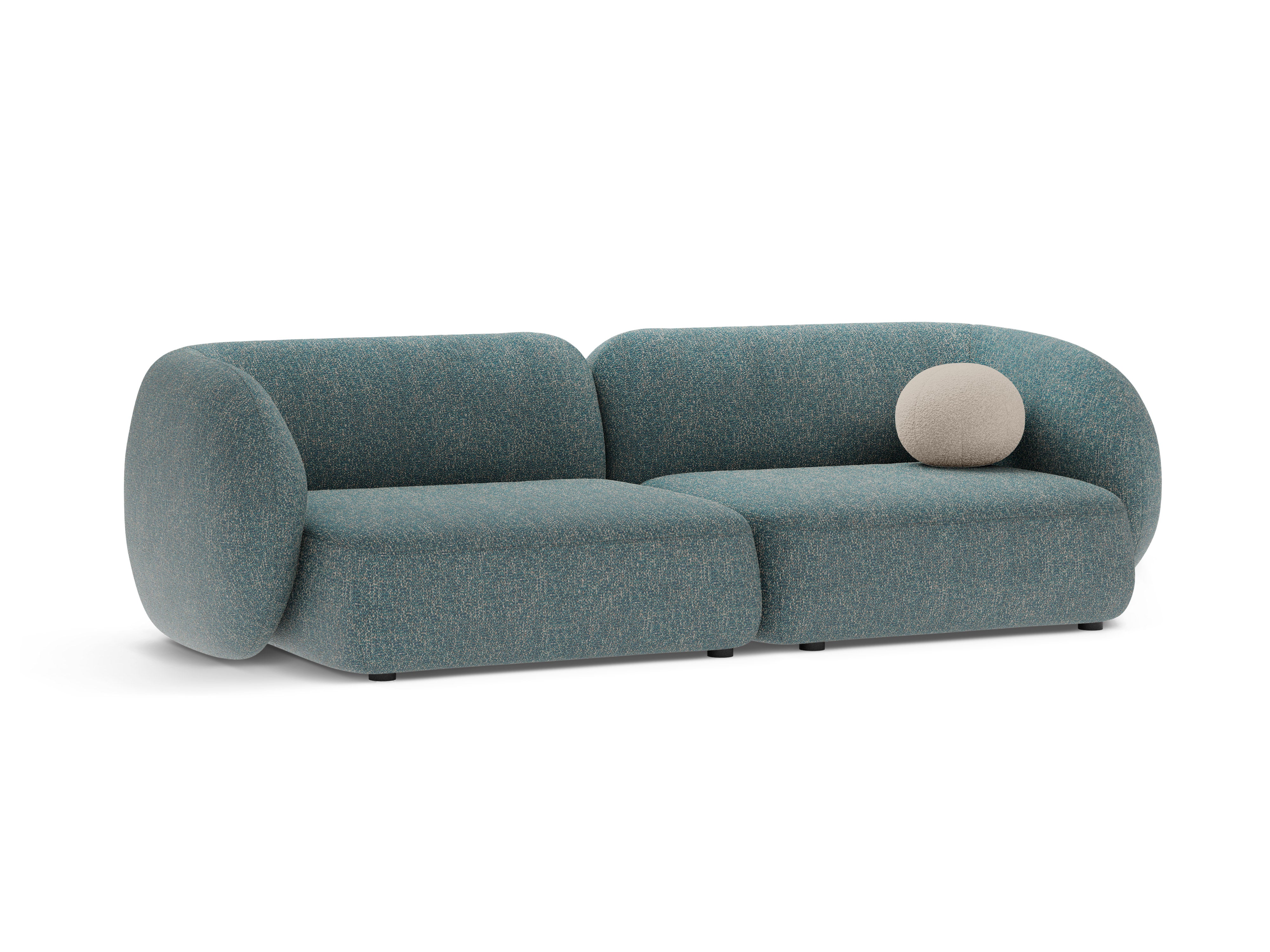 Sofa für 4 Personen KATE blauer Melange