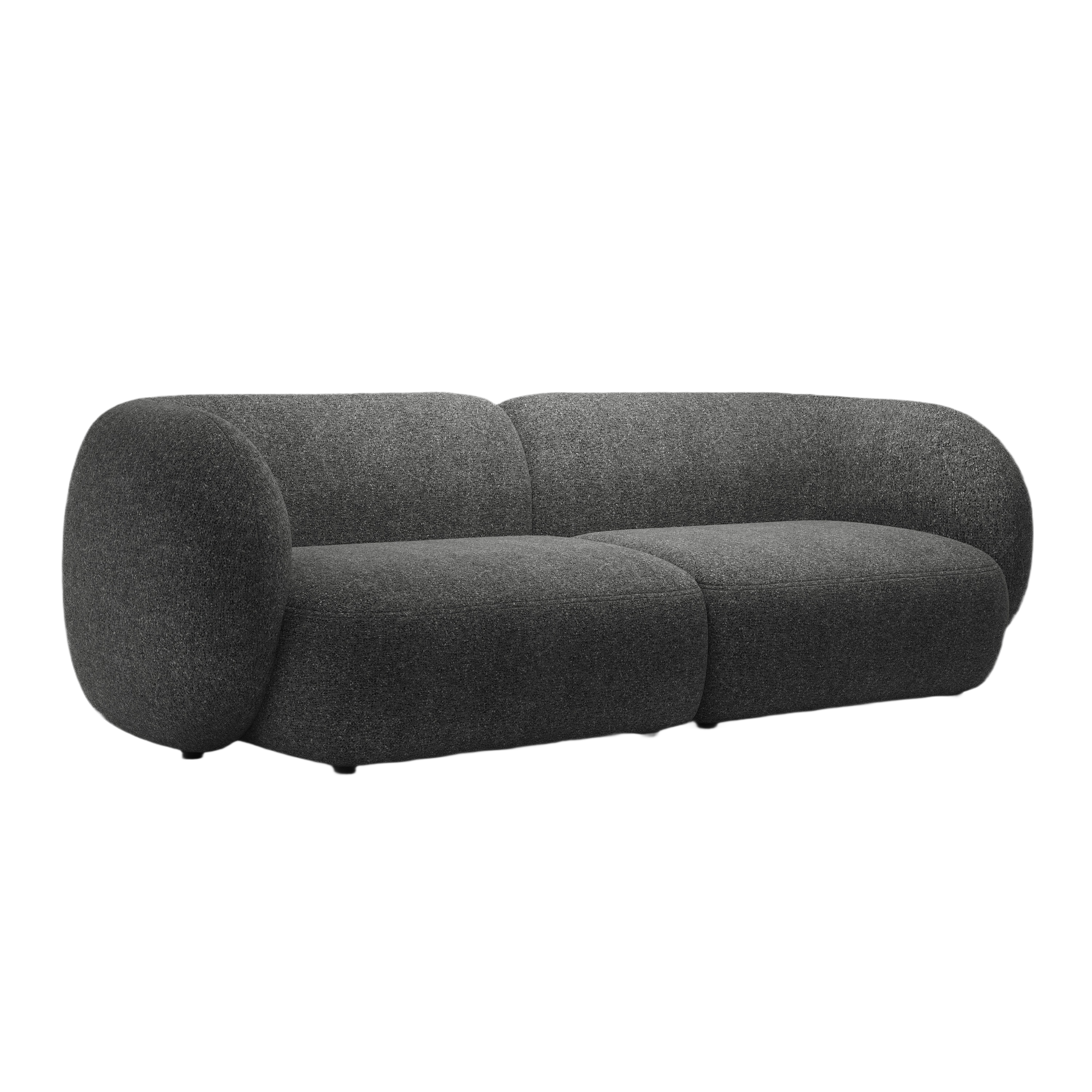 Sofa für 4 Personen KATE dunkelgrau meliert