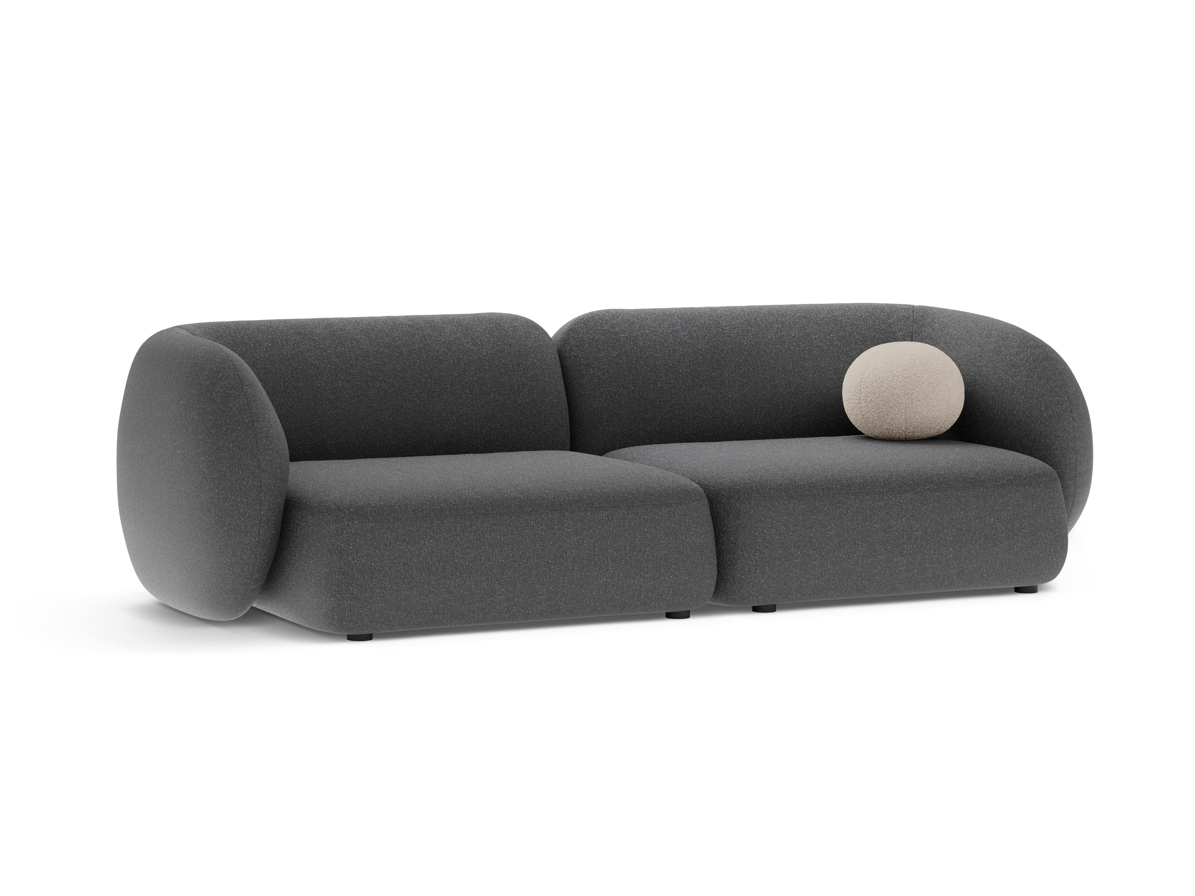 4-seater Sofa KATE dark gray mélange