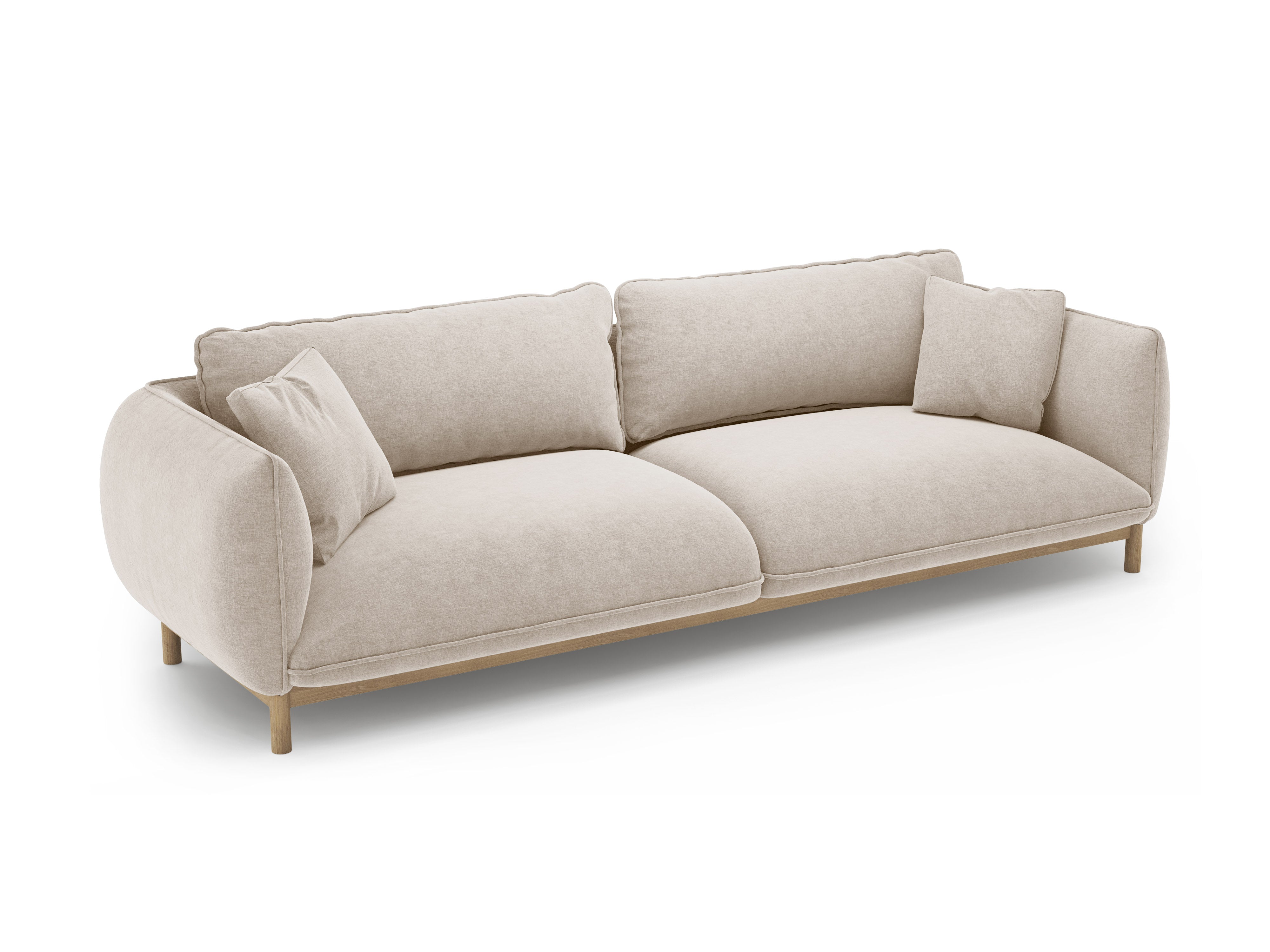 4-seater ADA sofa light beige chenille