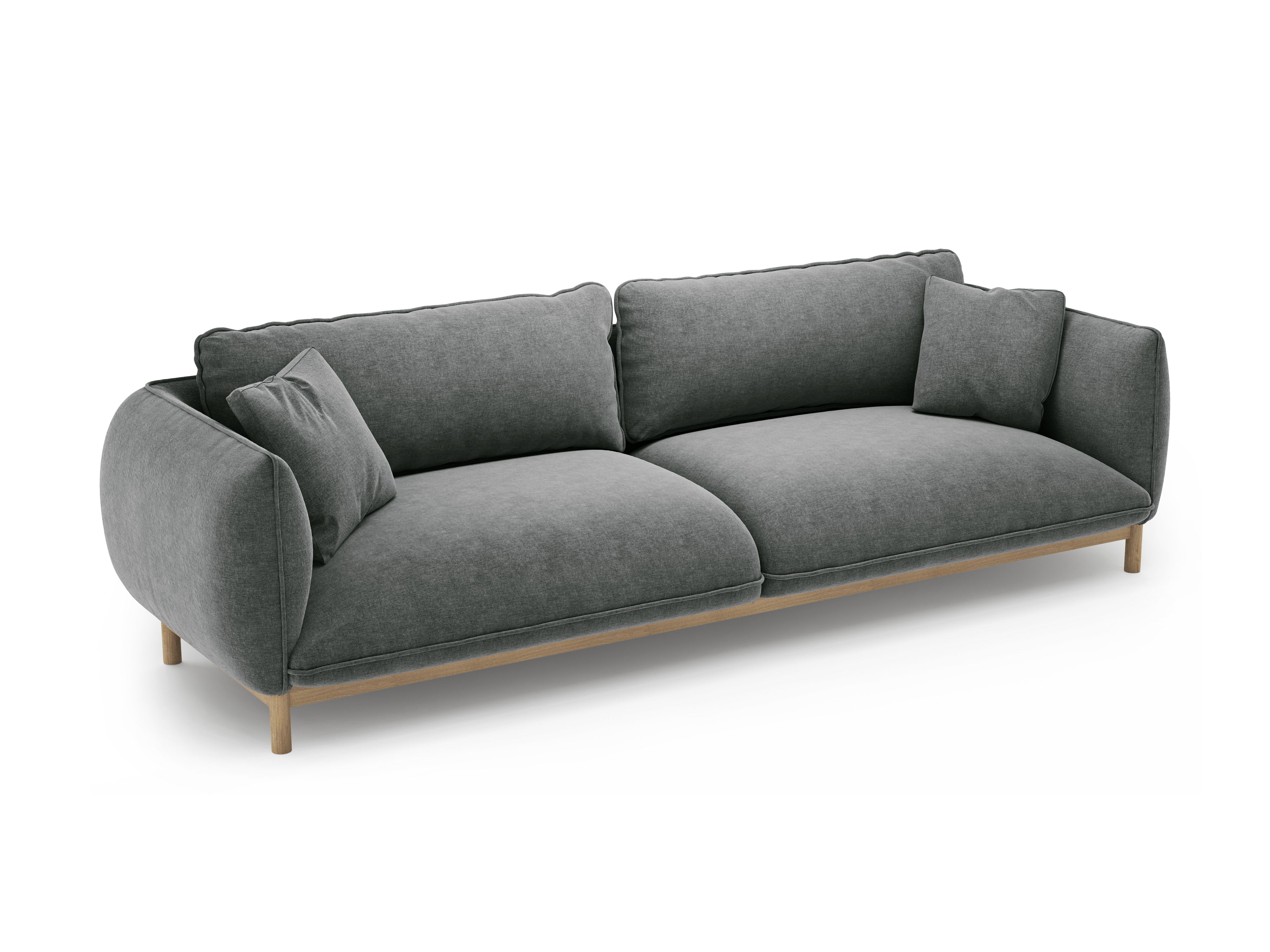 4-seater sofa ADA dark gray chenille