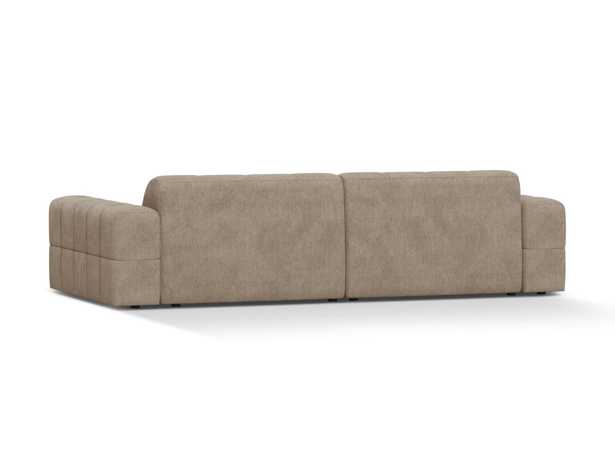 Sofa 4-osobowa JENNIFER ciemnobeżowy szenil – ujęcie tylne