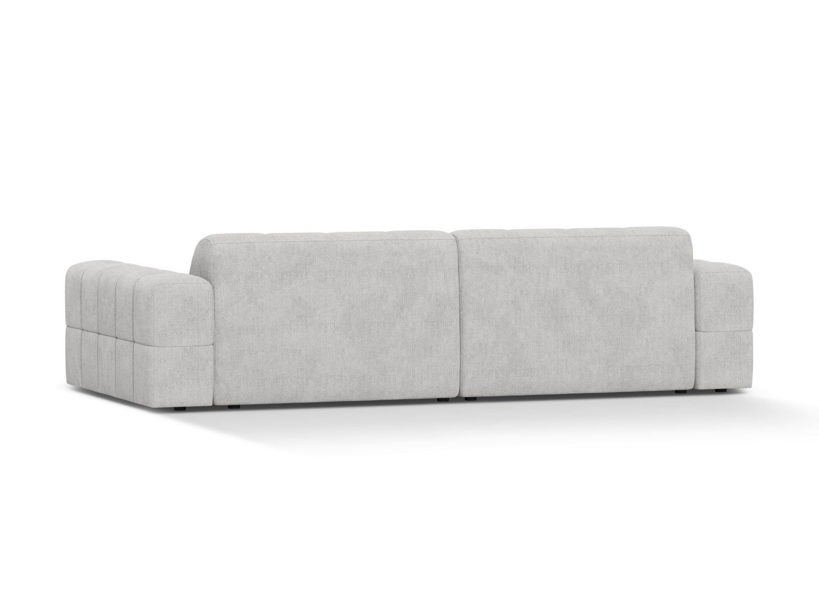 Sofa 4-osobowa JENNIFER srebrny szenil – ujęcie tylne