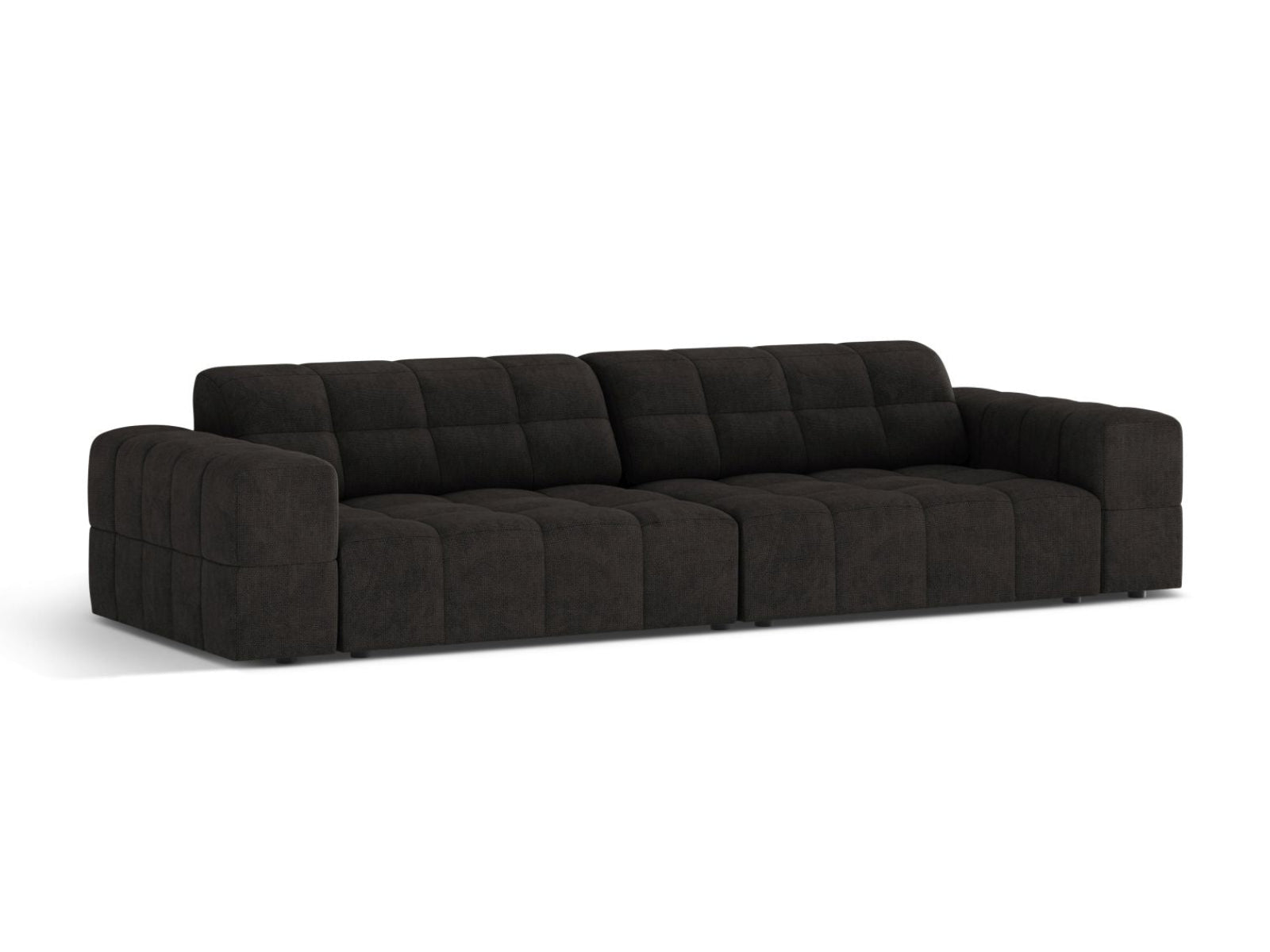 Sofa 4-osobowa JENNIFER antracytowy szenil – ujęcie boczne