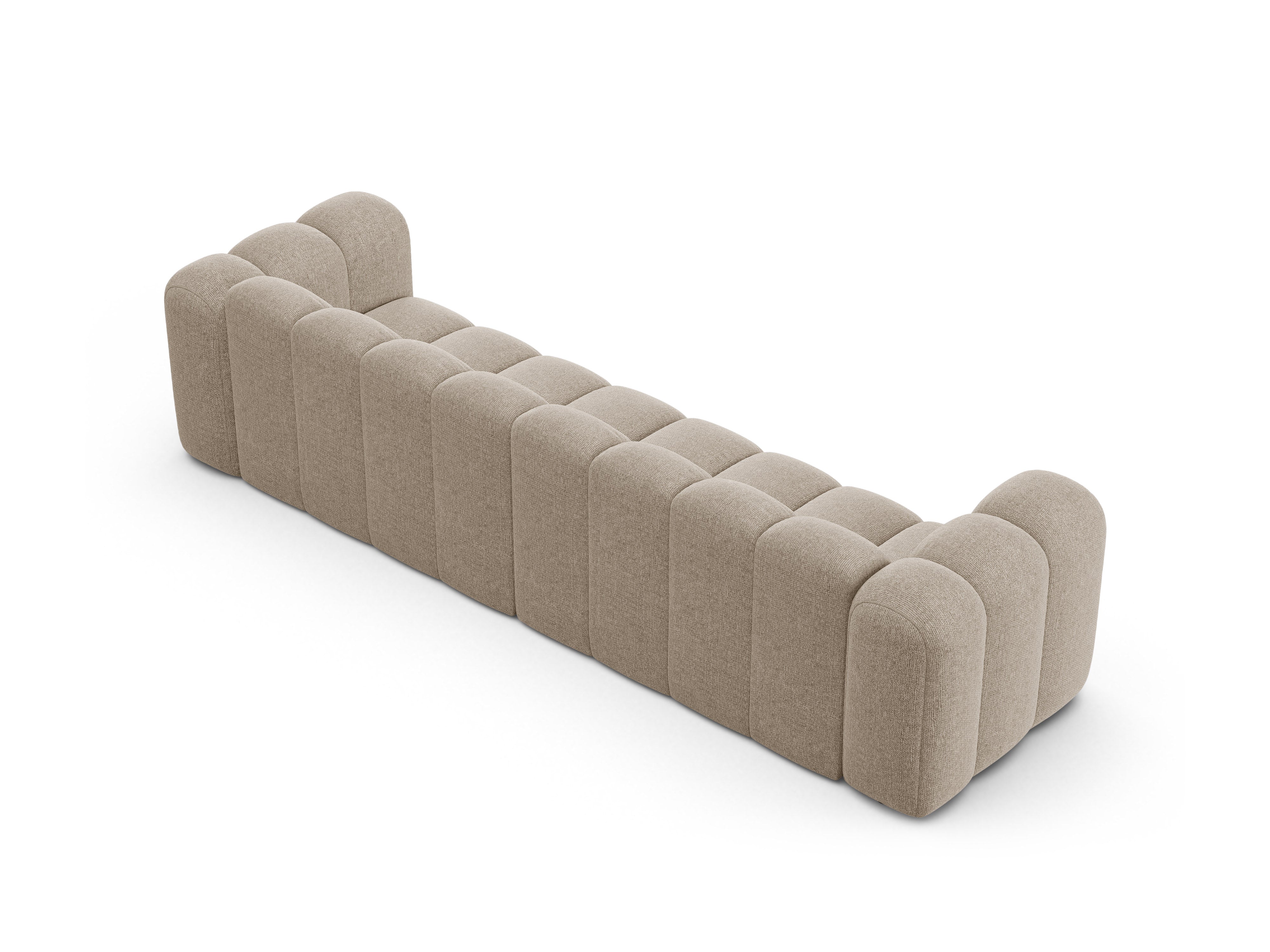 Sofa für 4 Personen LUPINE beige Chenille