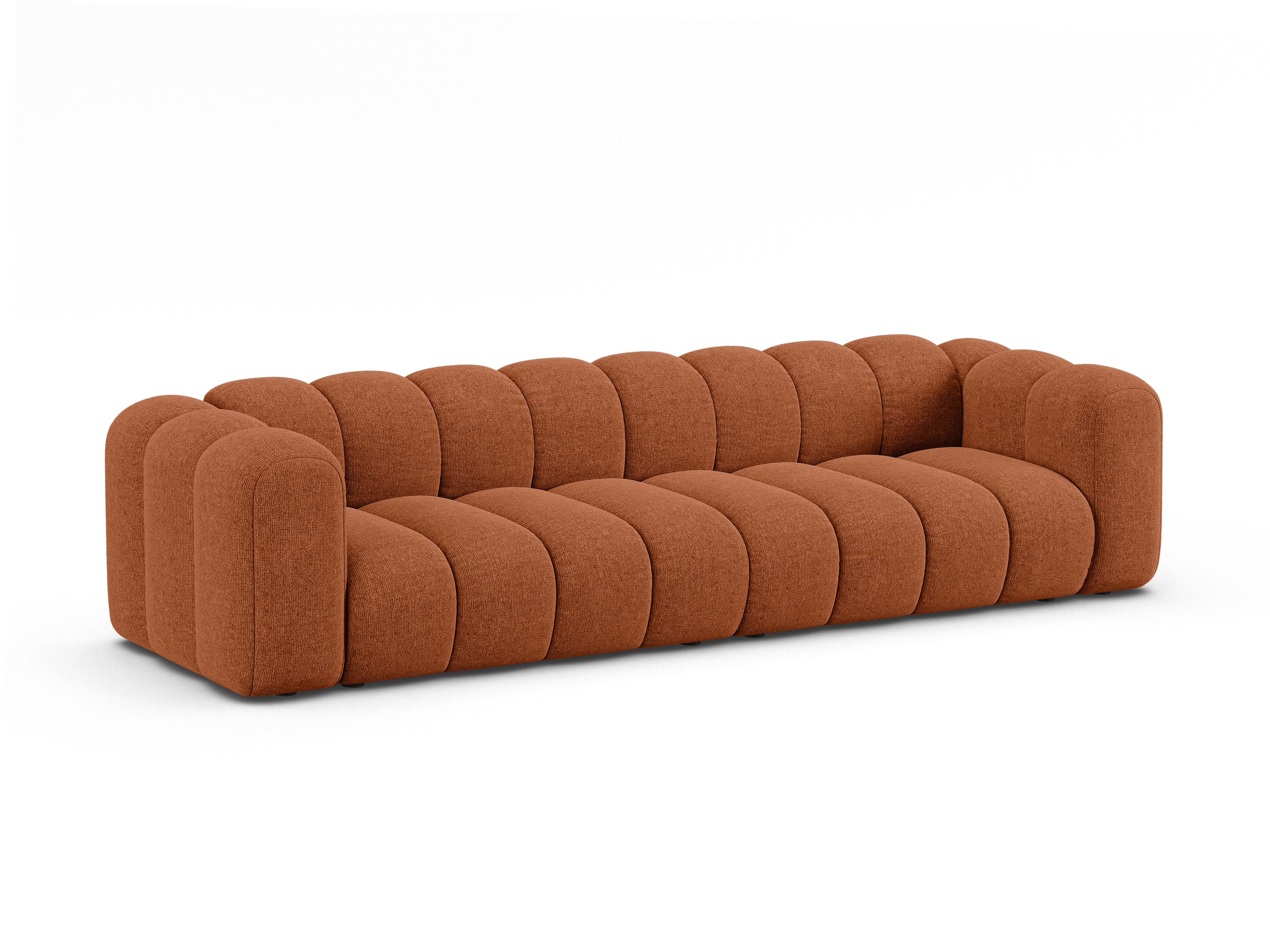 4-seater LUPINE sofa in brick chenille