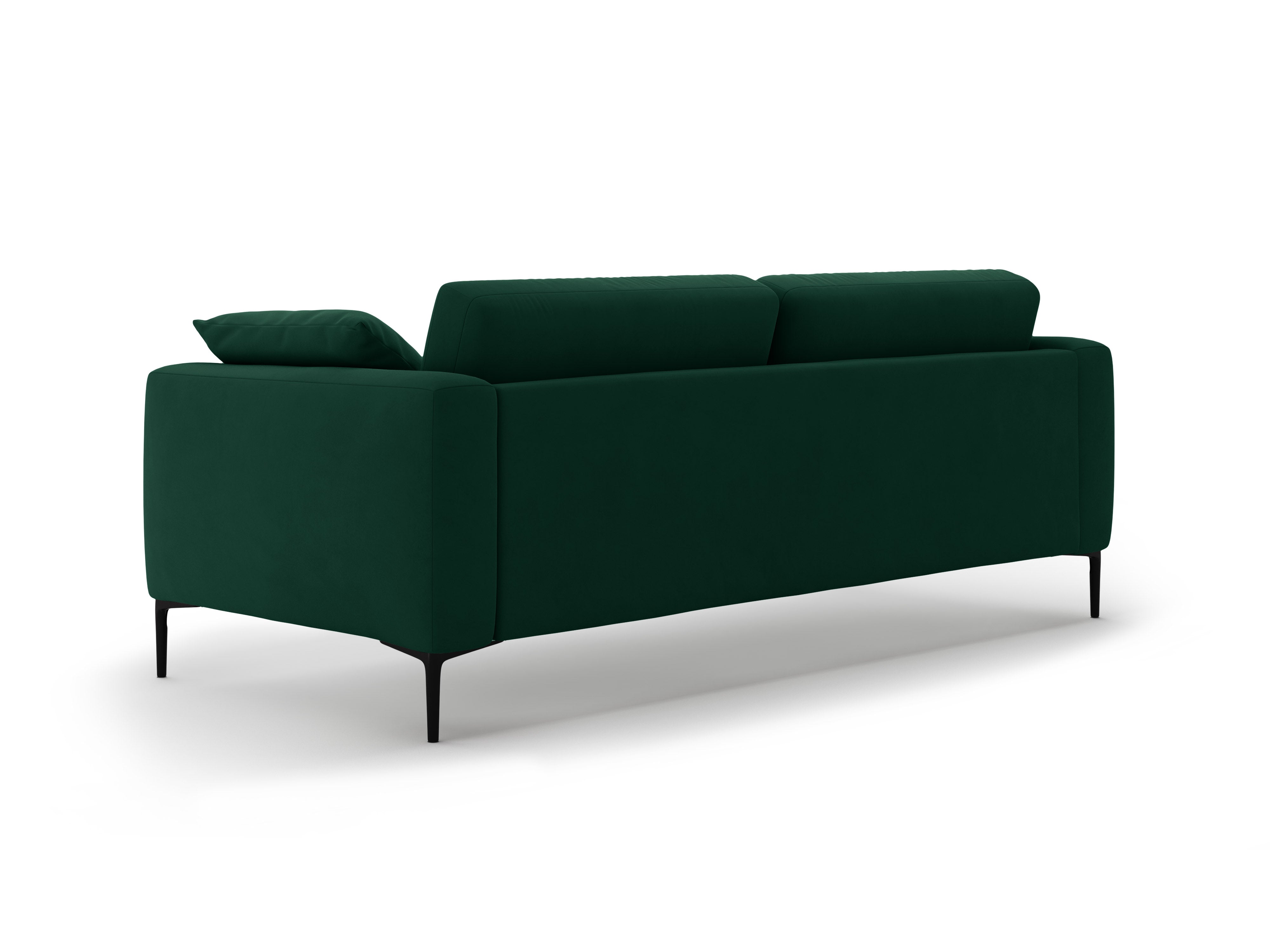 Velvet sofa for 4 people BEMY bottle green