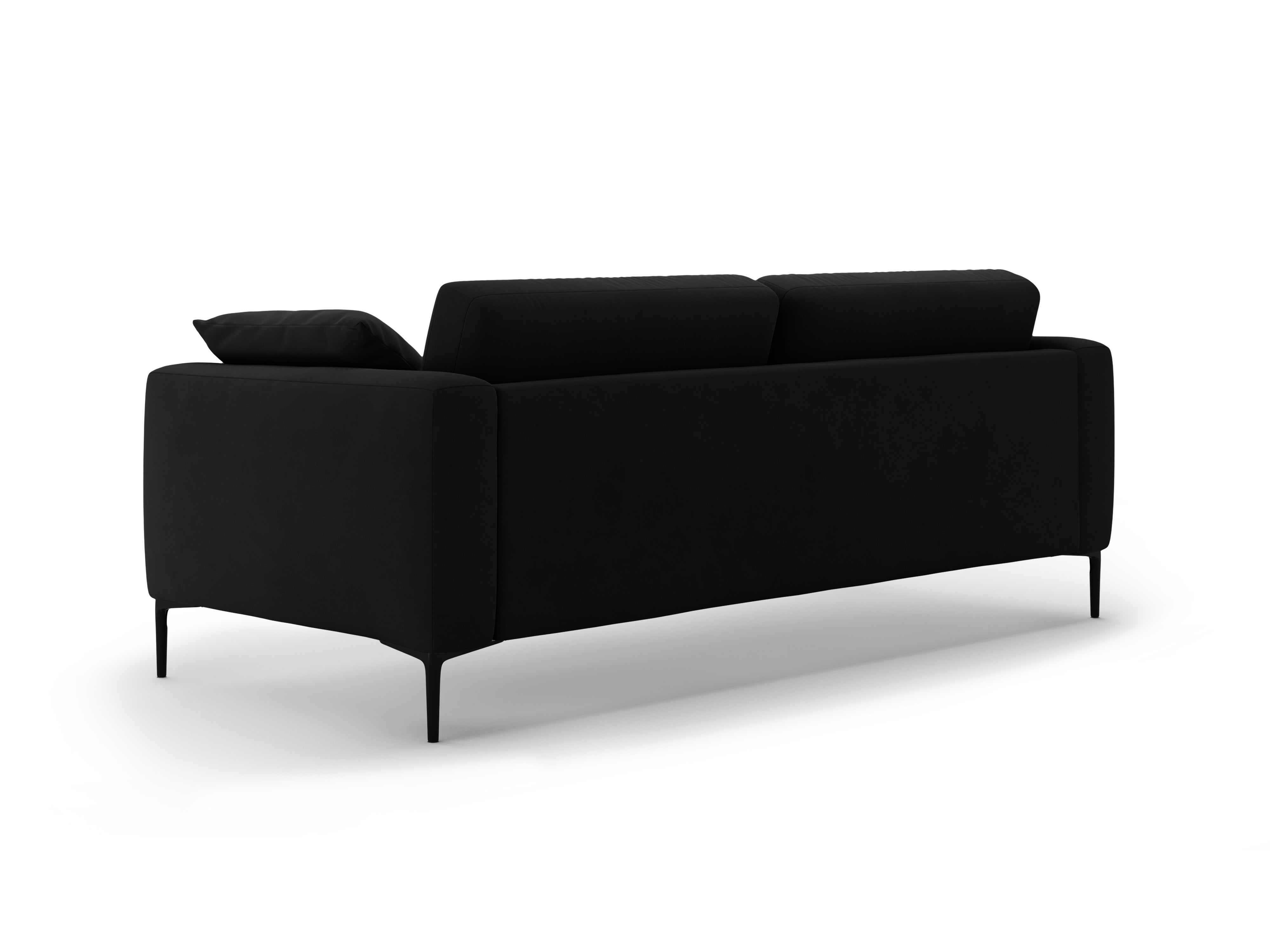 Velvet sofa for 4 people BEMY black