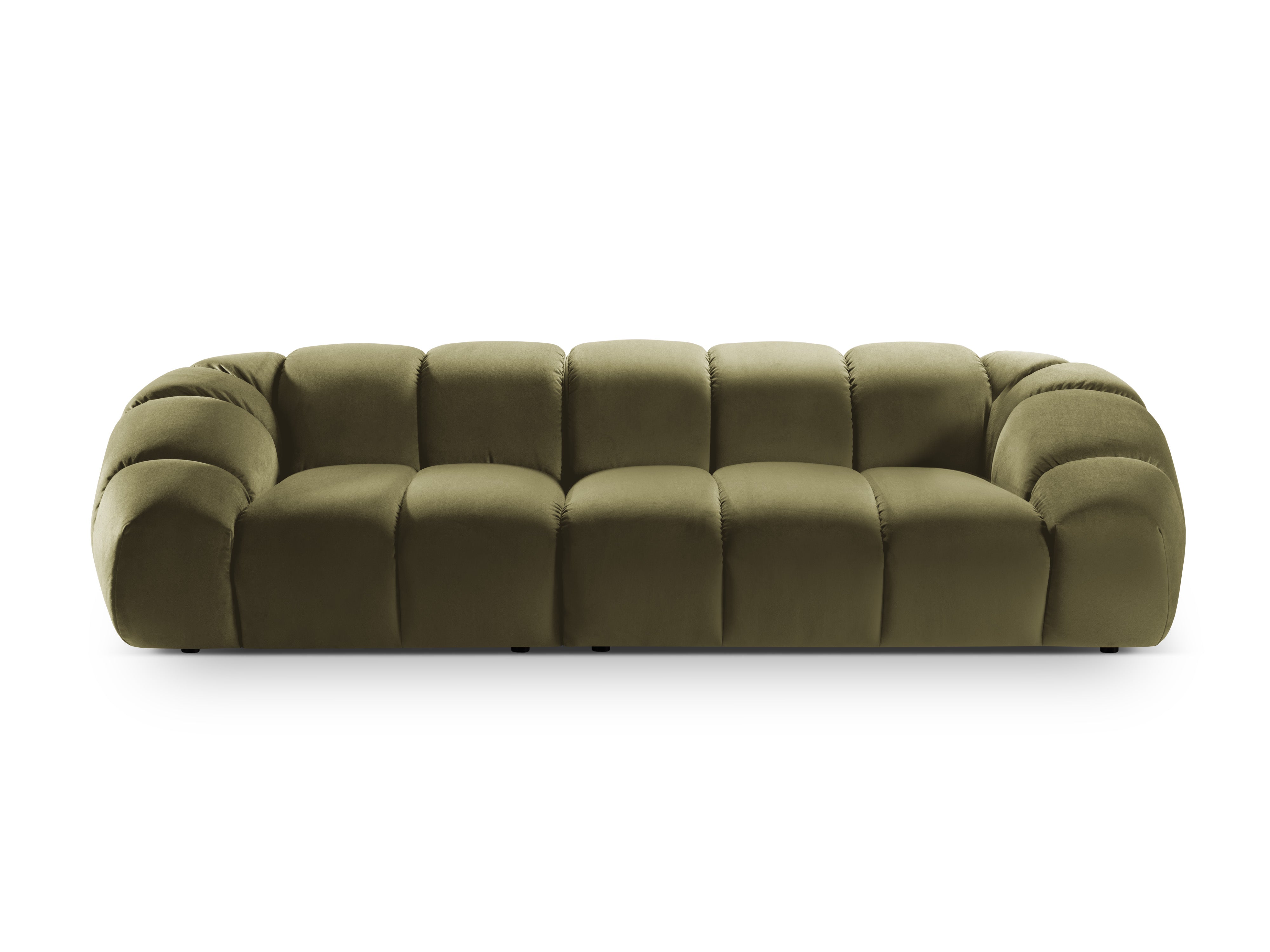 Velvet sofa for 4 people DIANA green