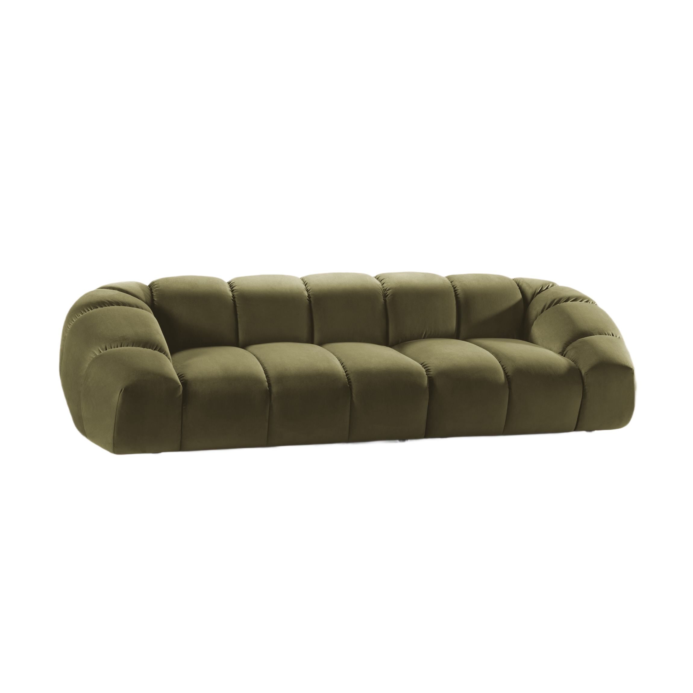 Velvet sofa for 4 people DIANA green