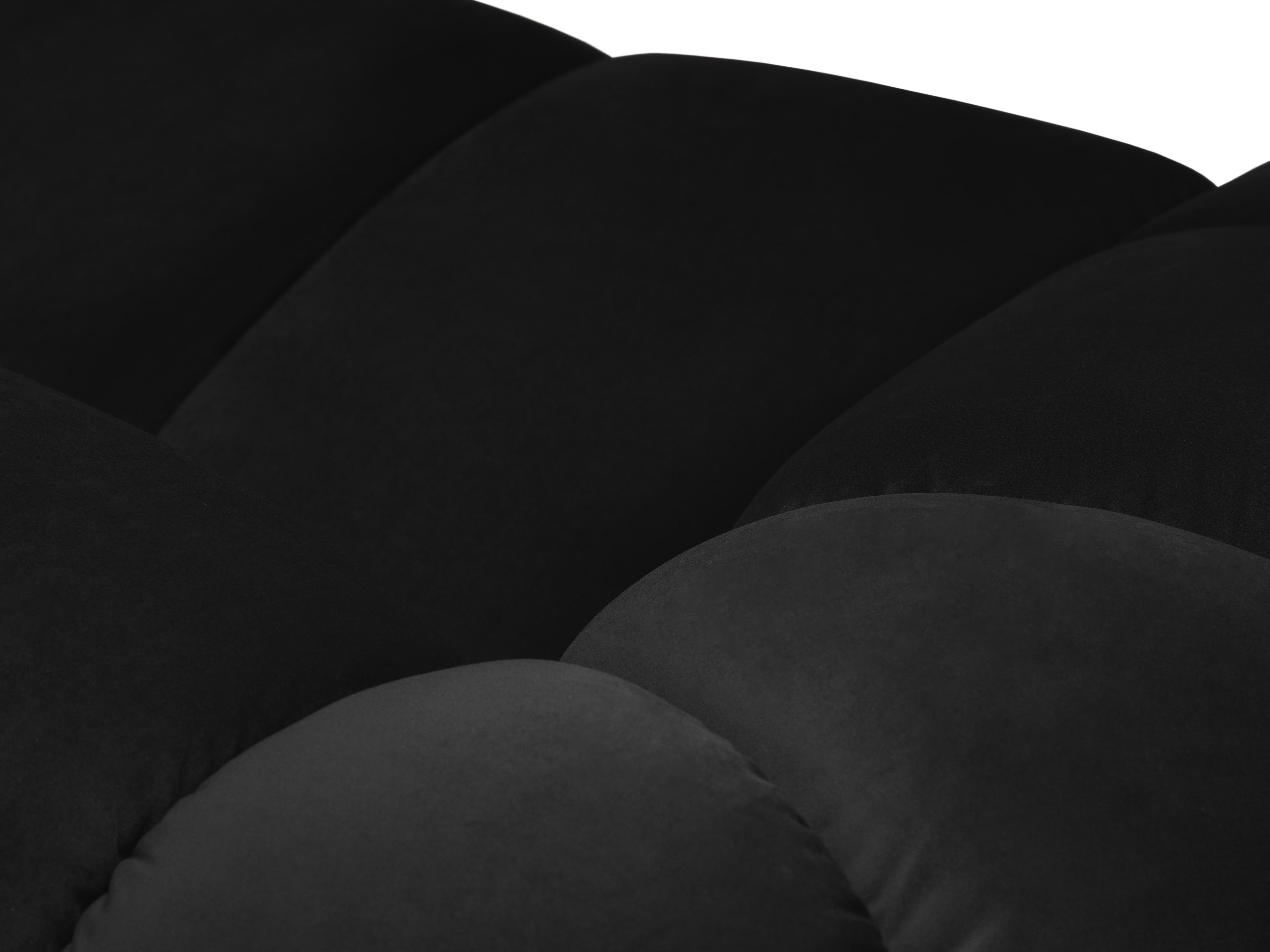 Sofa aus Samt für 4 Personen DIANA schwarz
