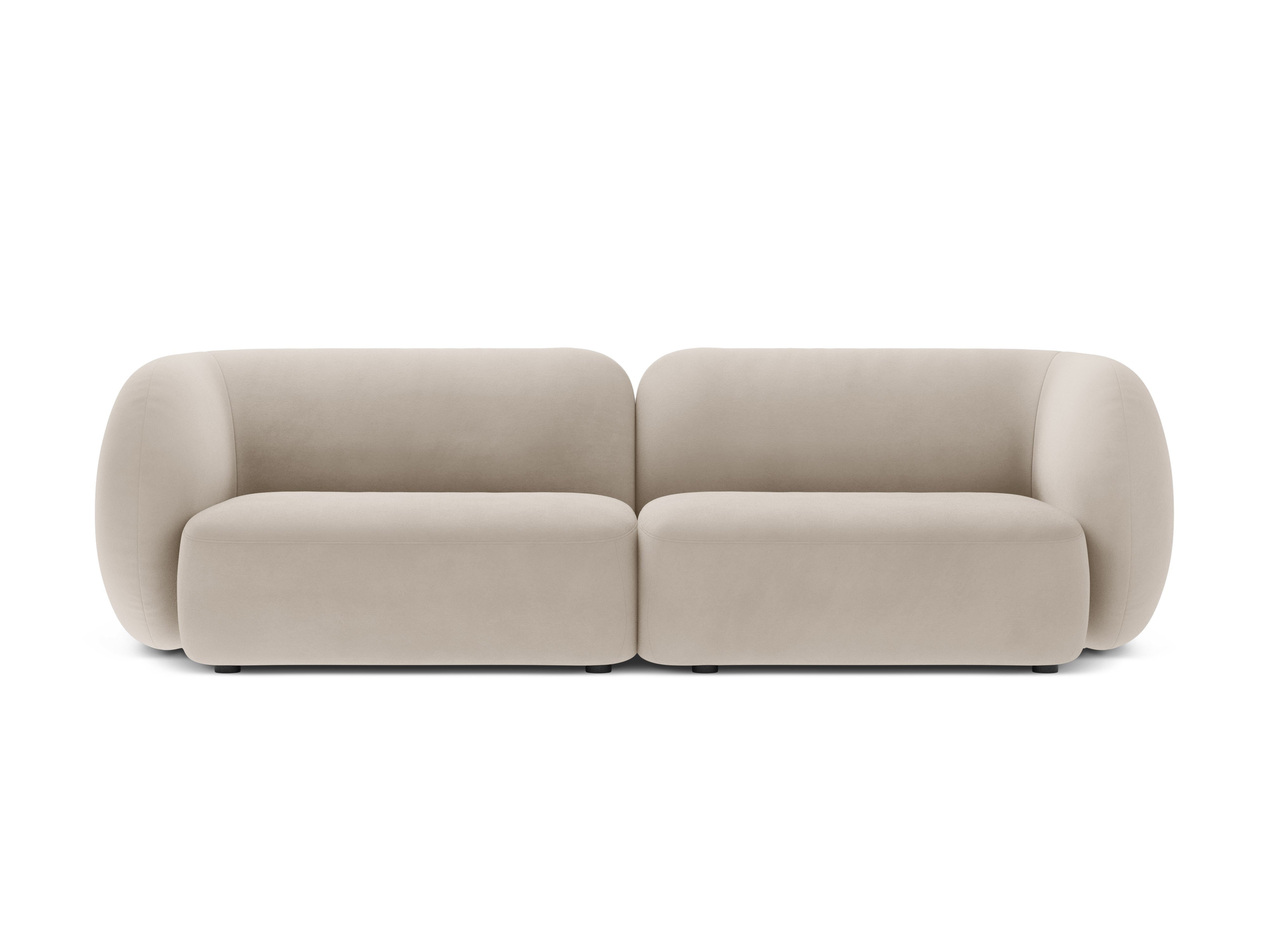 Sofa für 4 Personen aus Samt KATE beige