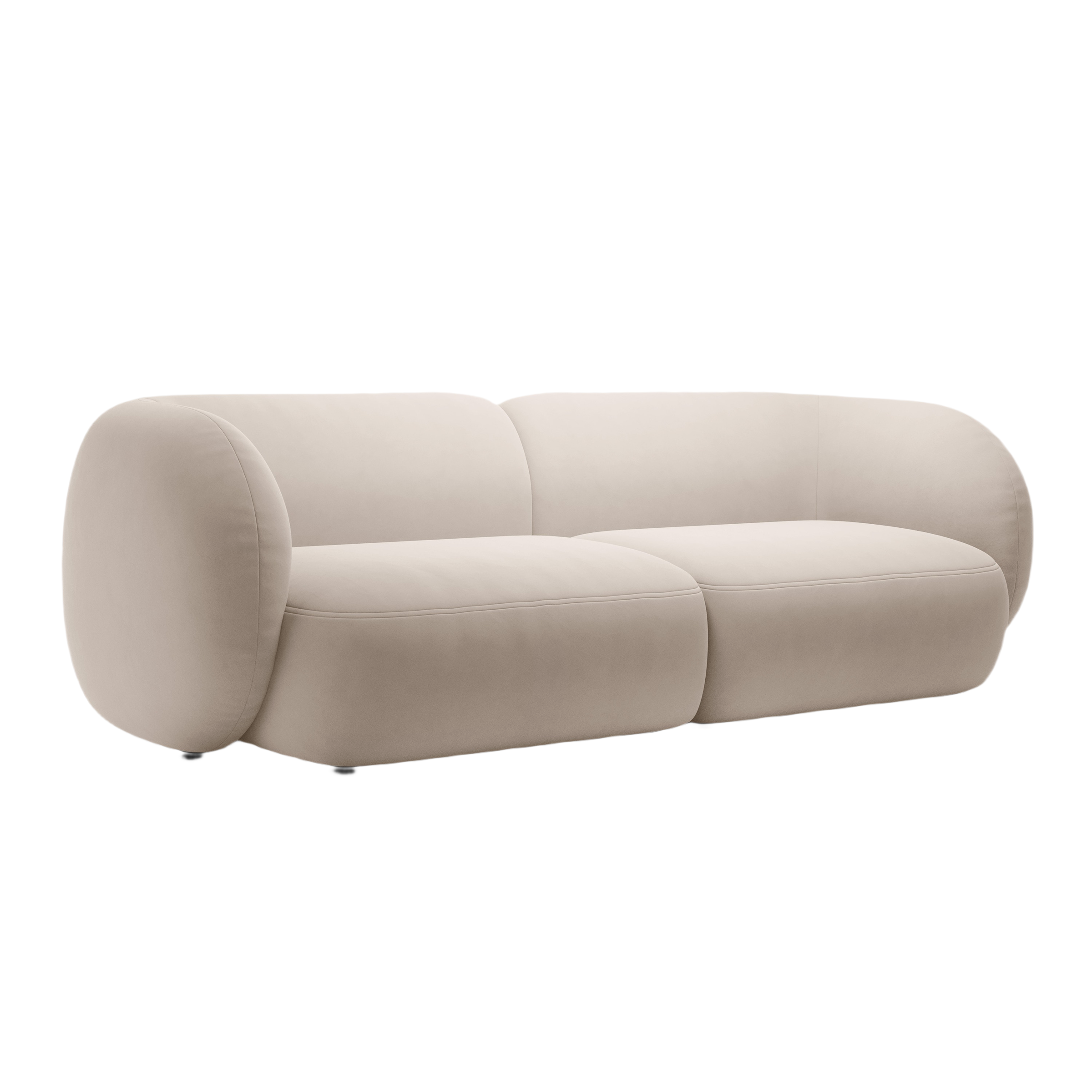Sofa für 4 Personen aus Samt KATE beige