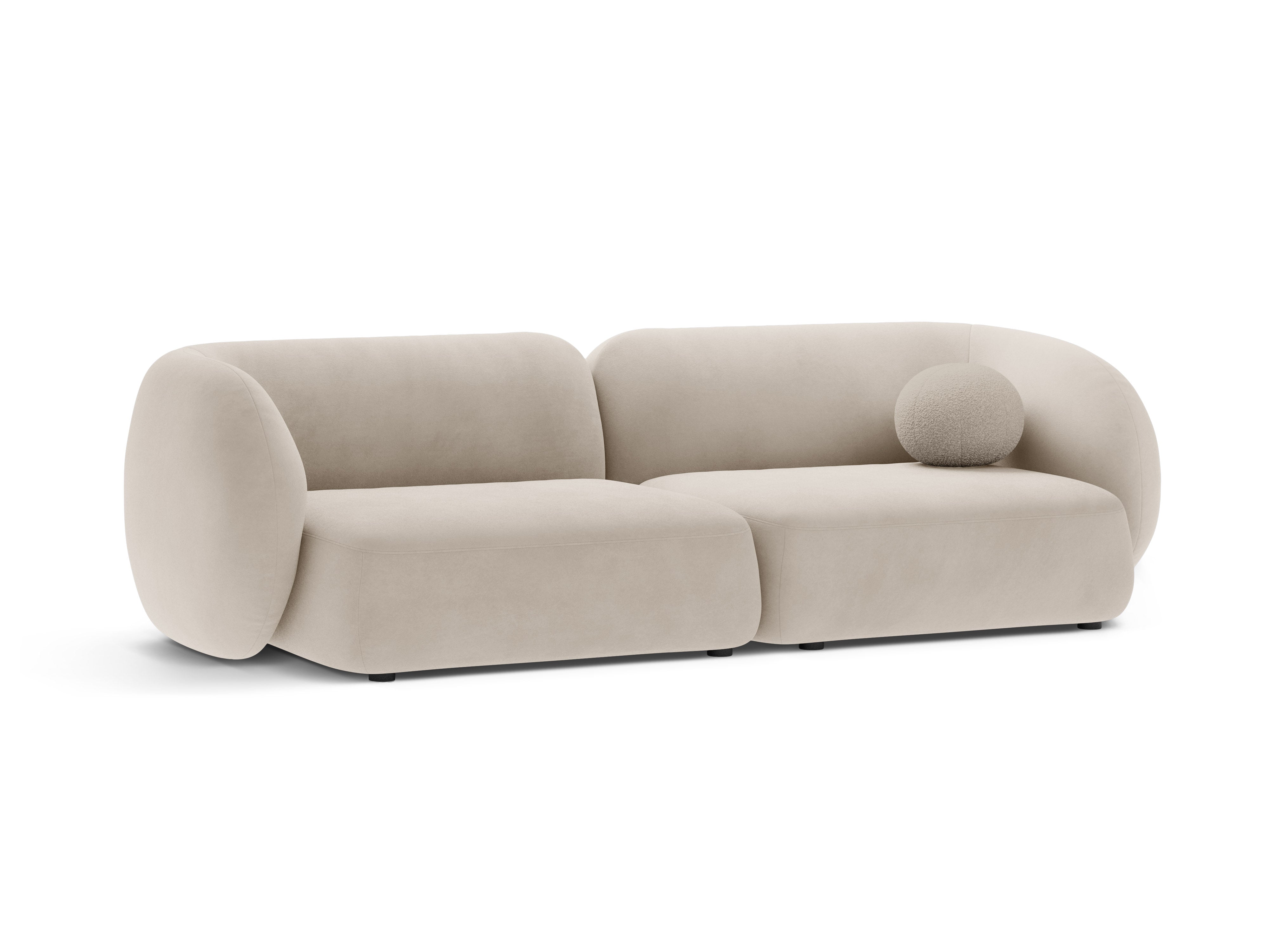 Sofa für 4 Personen aus Samt KATE beige