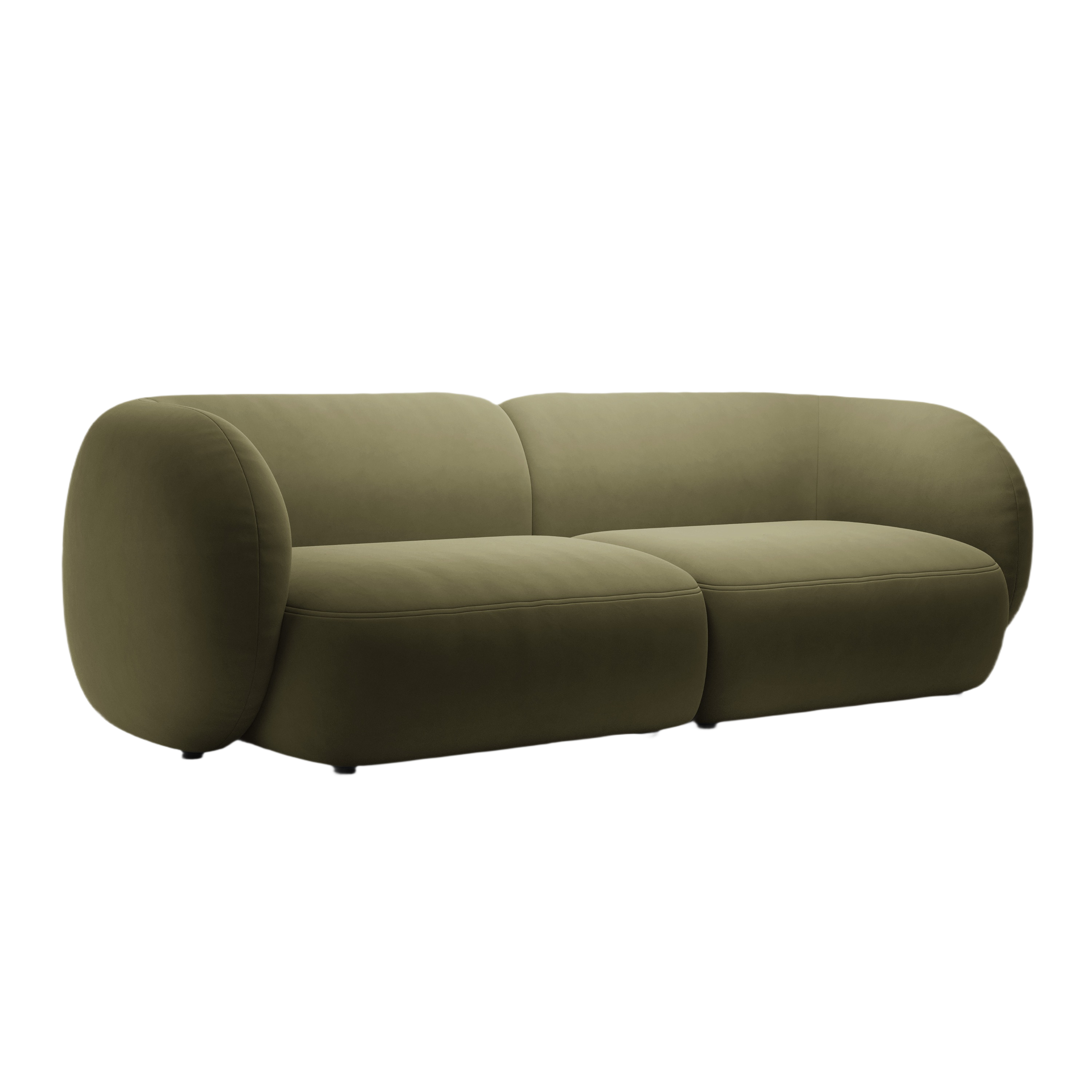 Sofa 4-sitzige samtige KATE grün