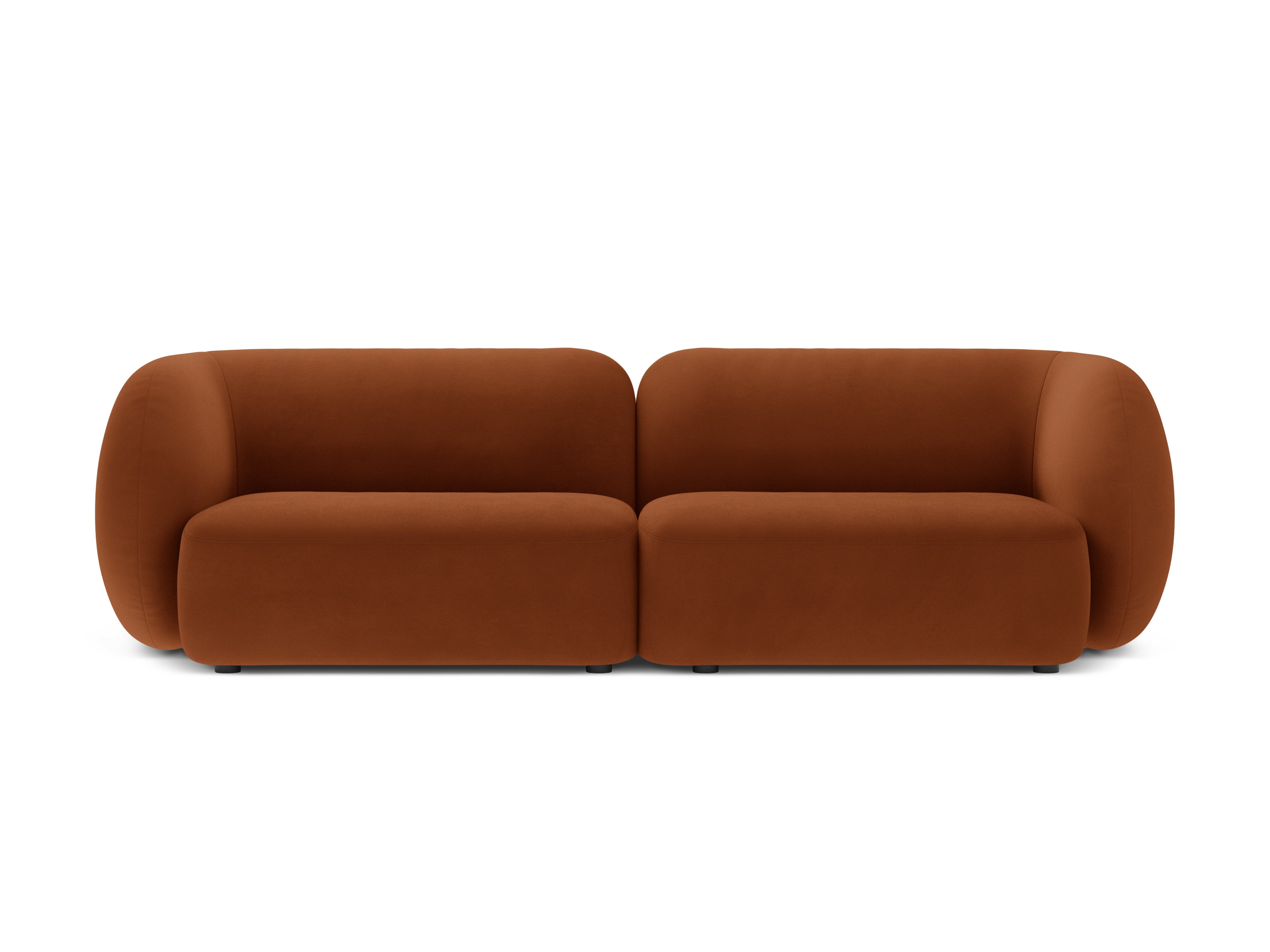 Sofa für 4 Personen aus Samt KATE terrakotta