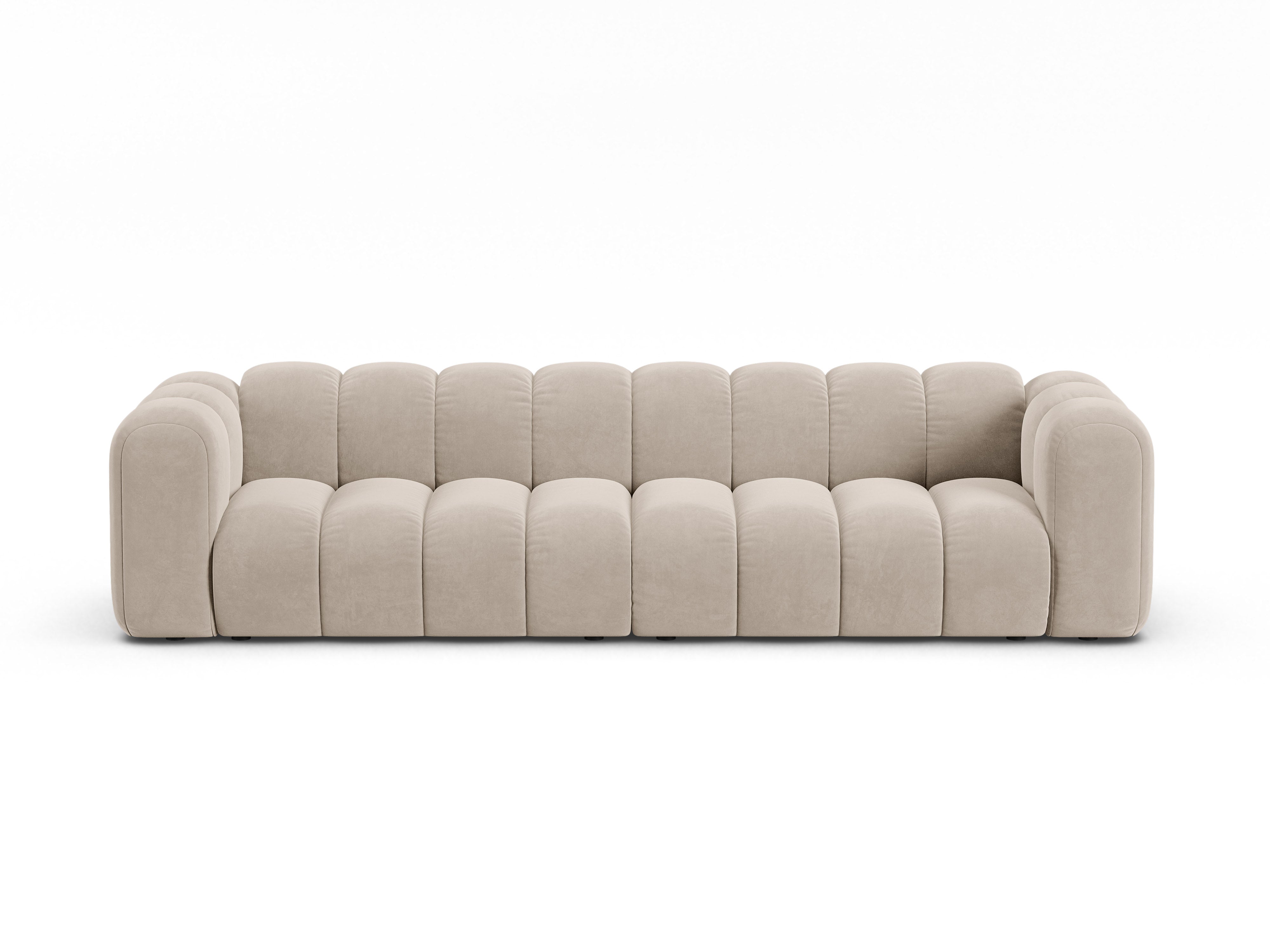 Sofa aus Samt für 4 Personen LUPINE beige