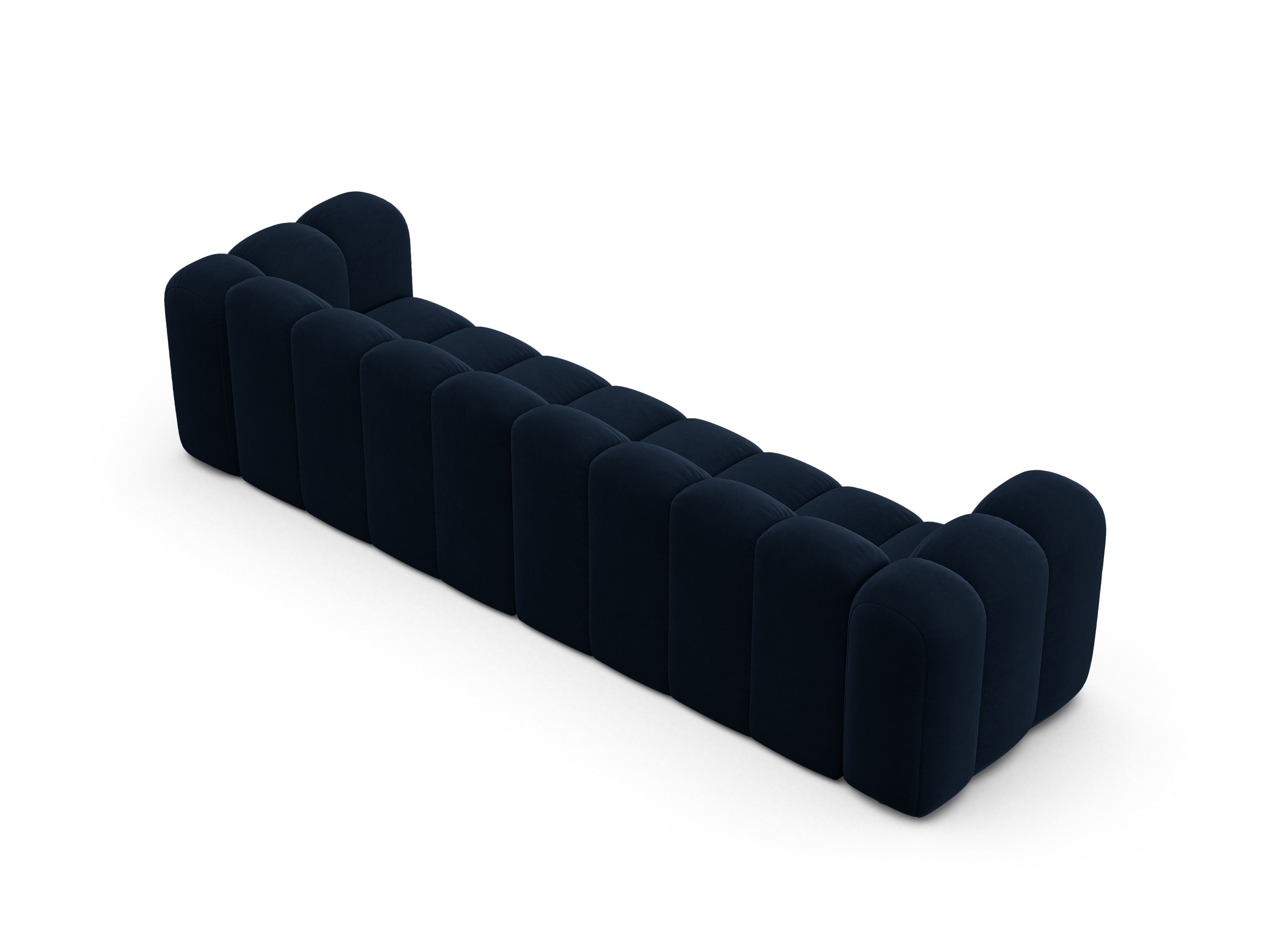Samtsofa für 4 Personen LUPINE in Marineblau