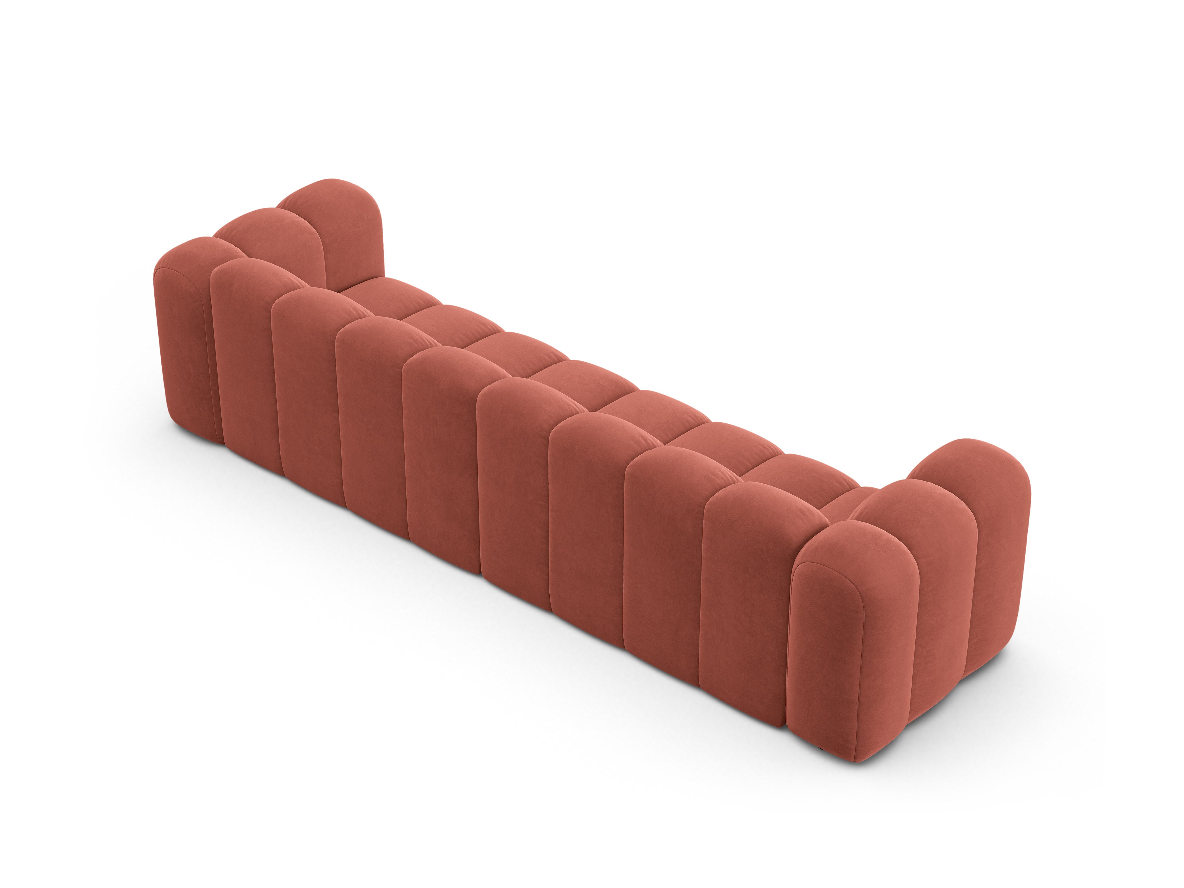 Sofa aus Samt für 4 Personen LUPINE koralle