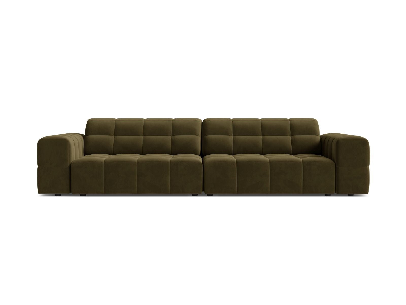 Sofa aksamitna 4-osobowa JENNIFER zielony Bluvel – Micadoni