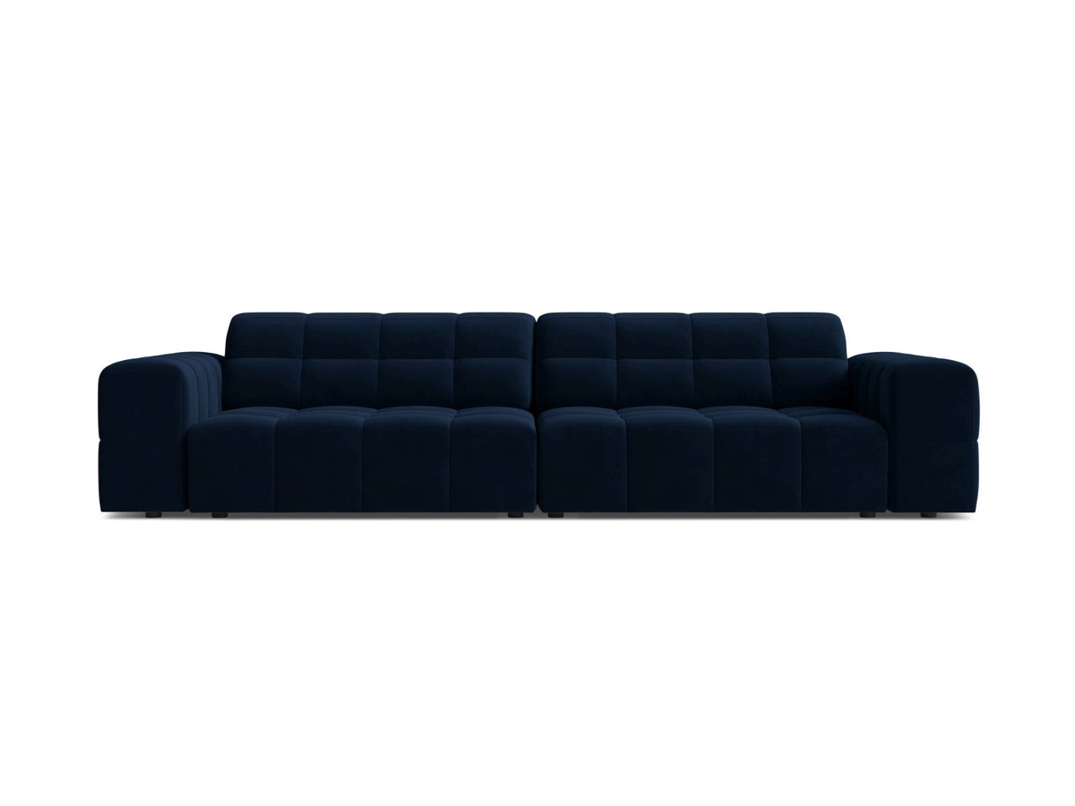 Sofa aksamitna 4-osobowa JENNIFER kobaltowy Bluvel – Micadoni
