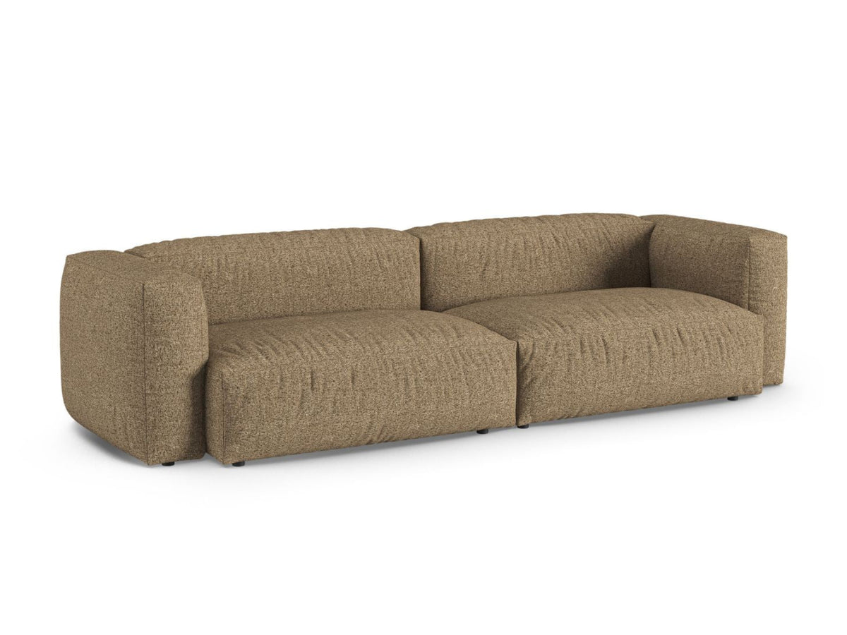 Sofa 4-osobowa XL MARTINA cappuccino boucle – ujęcie boczne