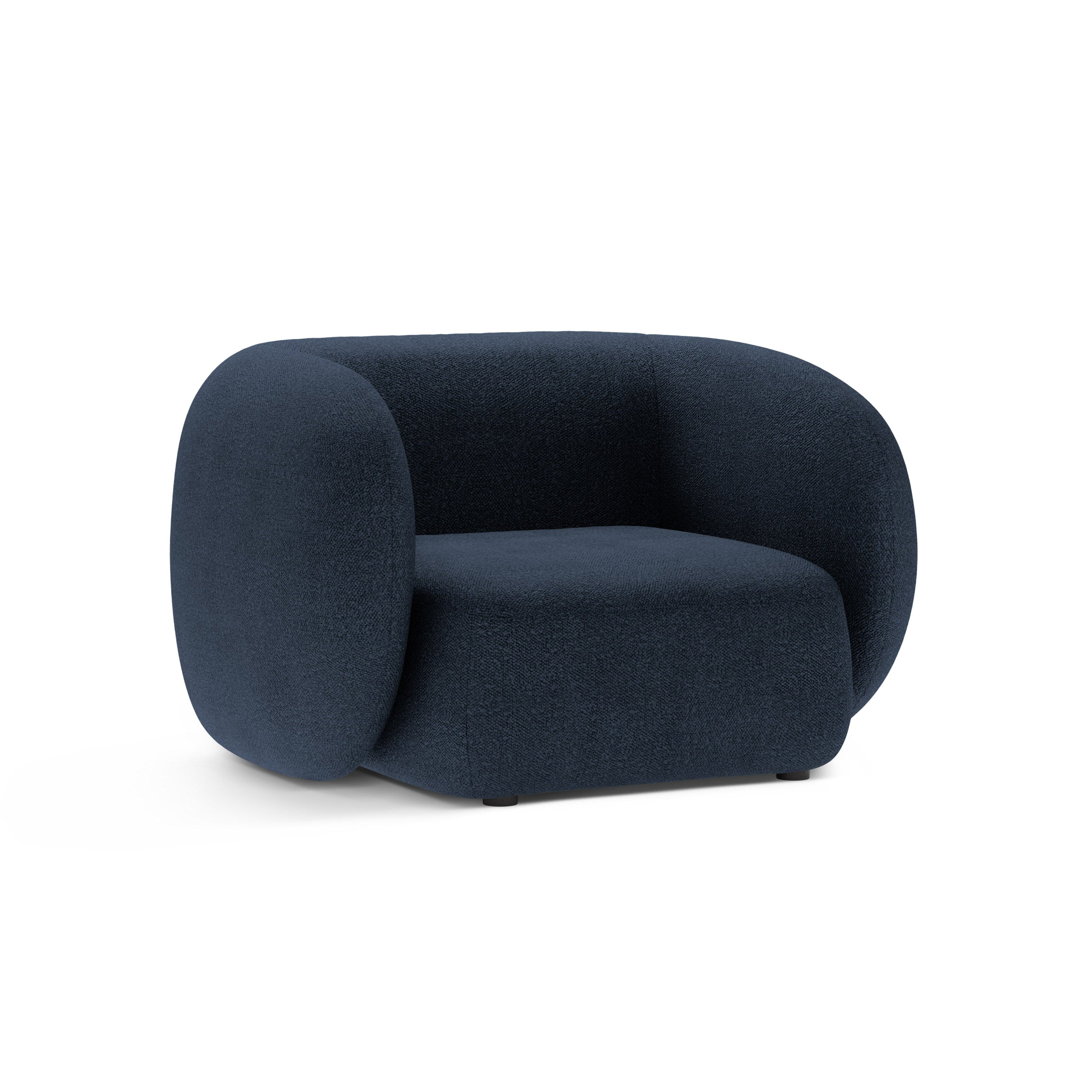 Sessel KATE granatblau Boucle