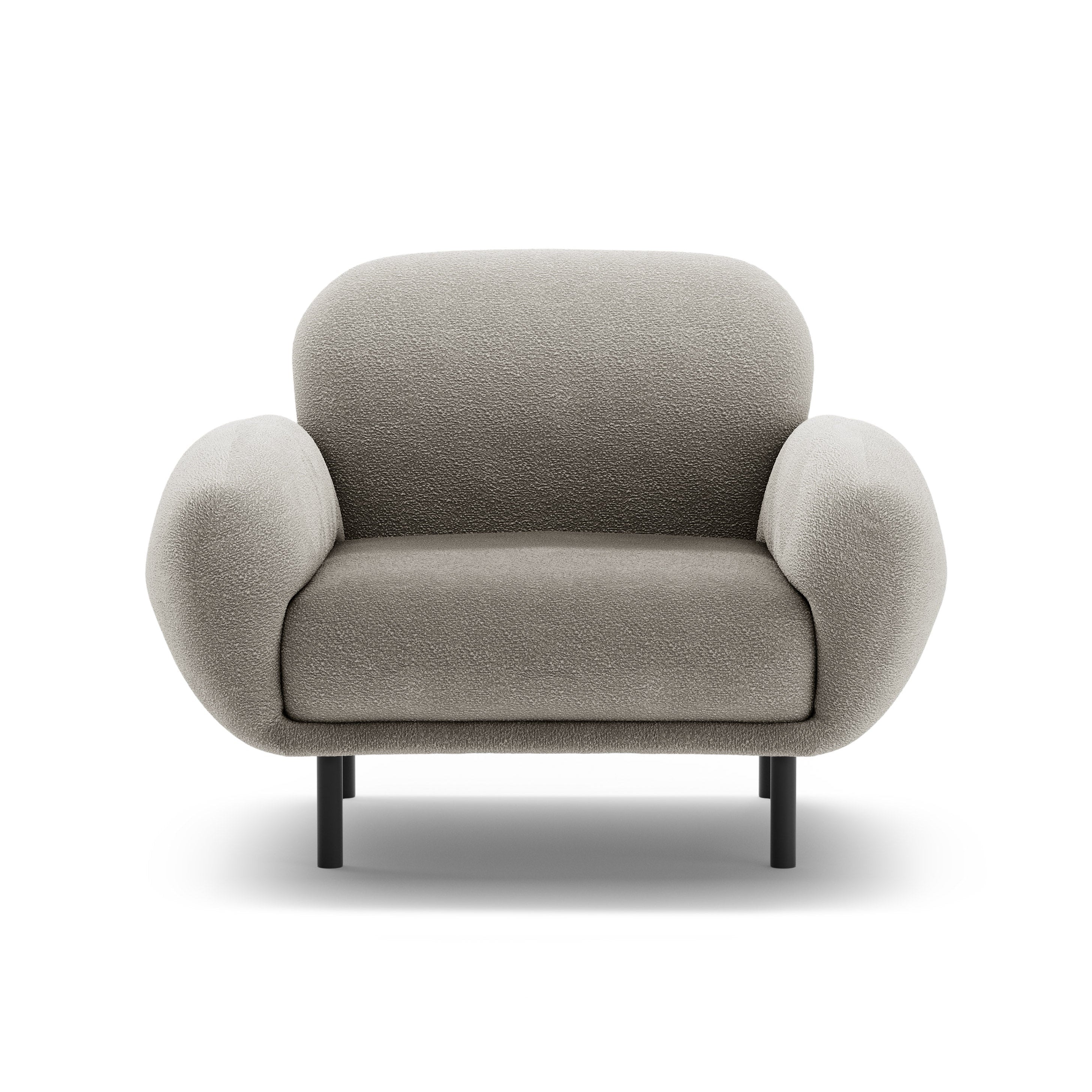 POPPY gray boucle armchair