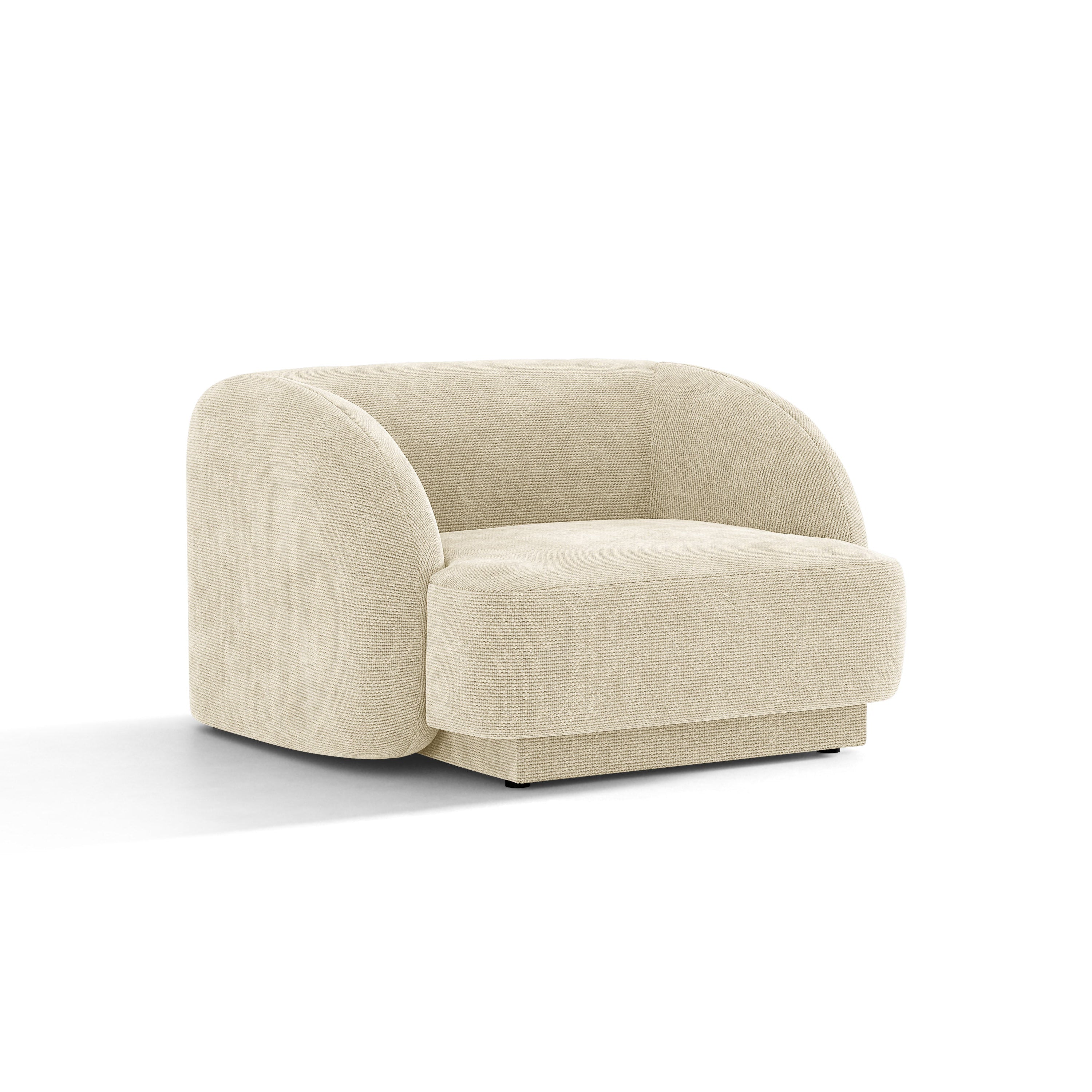 Sessel MILEY hellbeige schimmerndes Chenille