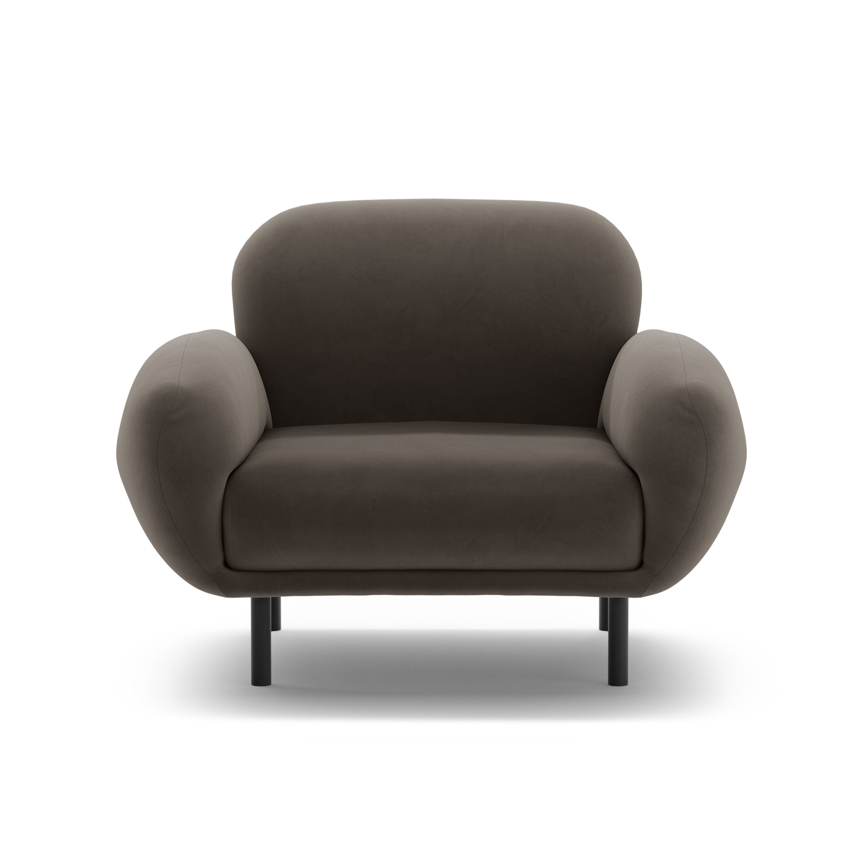 Velvet Armchair POPPY Ebony
