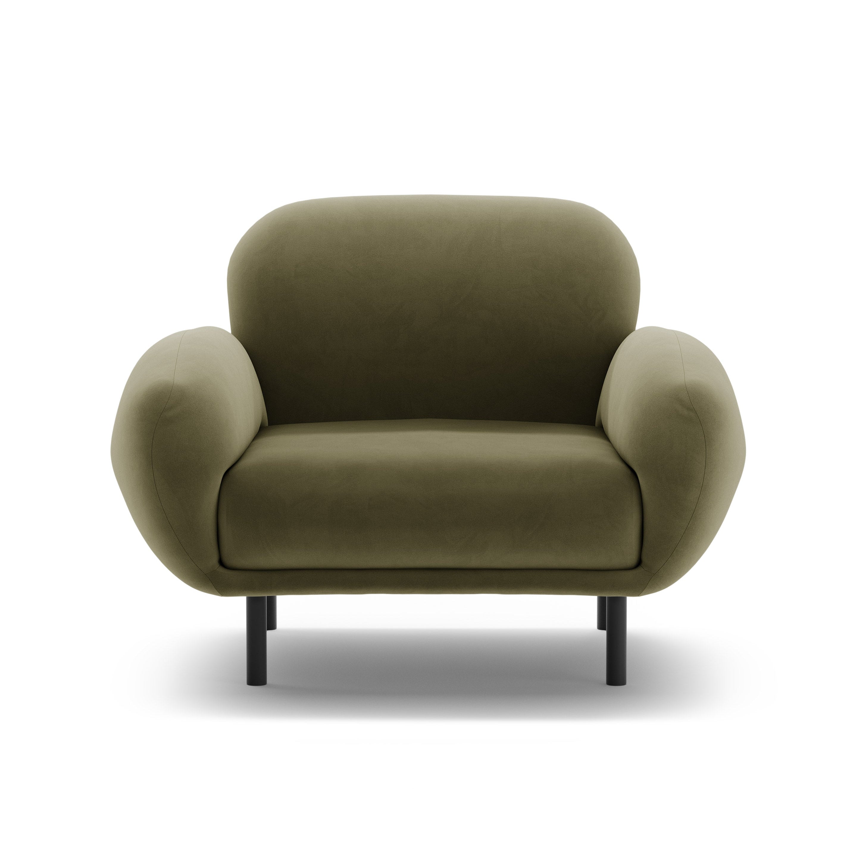 Velvet armchair POPPY green