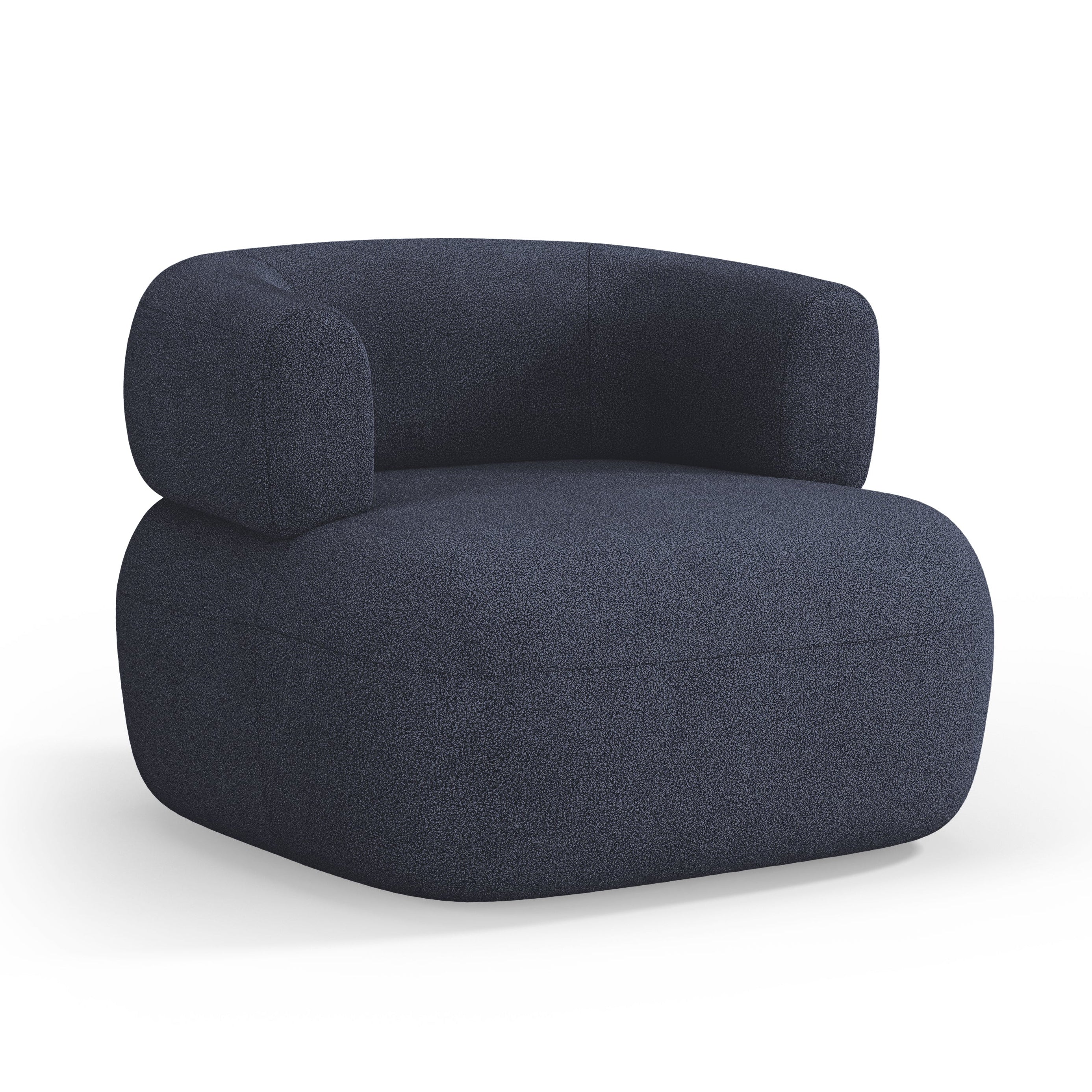 JENNY Armchair Dark Blue Boucle [ewelina] [Amelia spr]